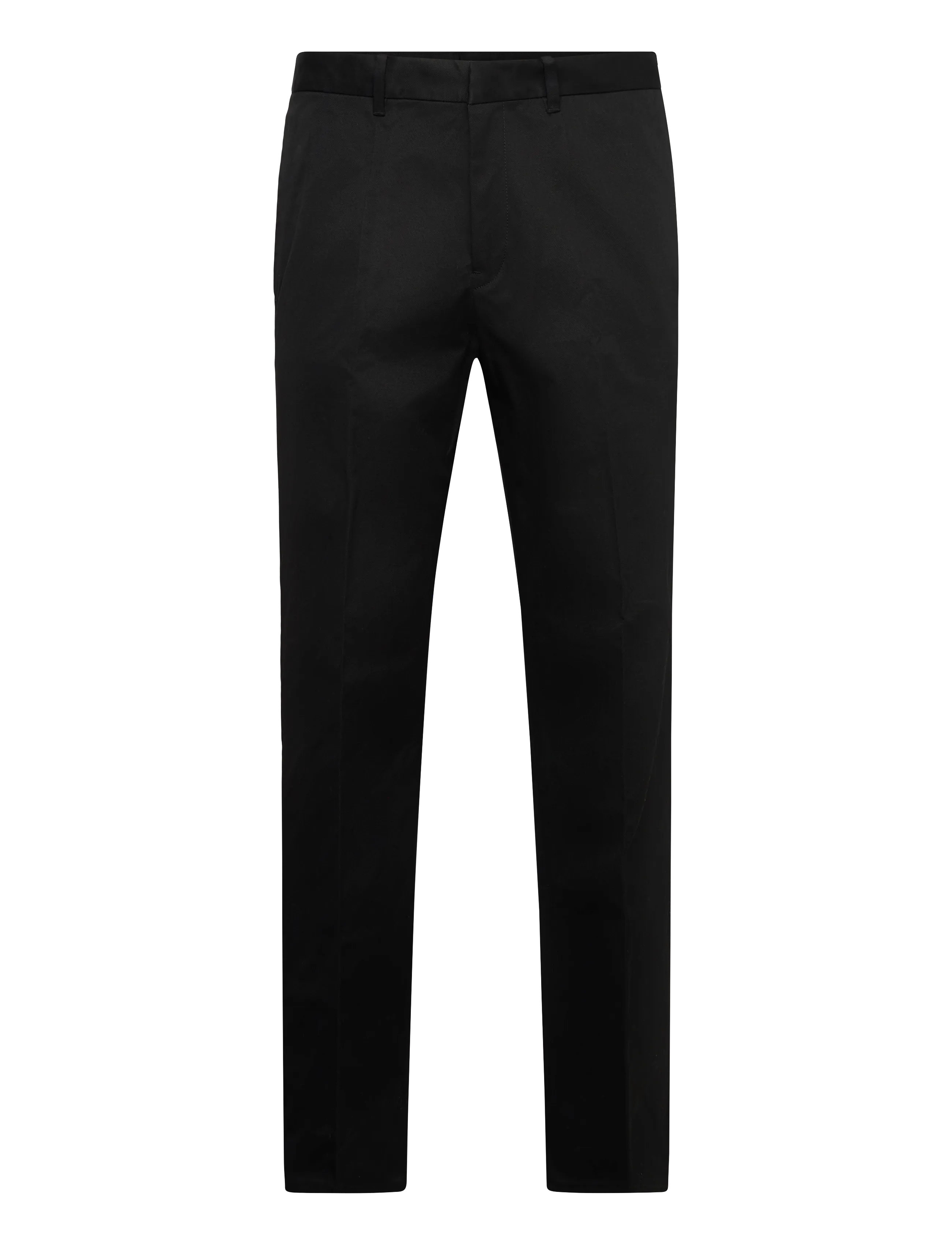 Weekday Mid Rise Relaxed Straight Leg Chino Trousers - Clothing - BLACK / black