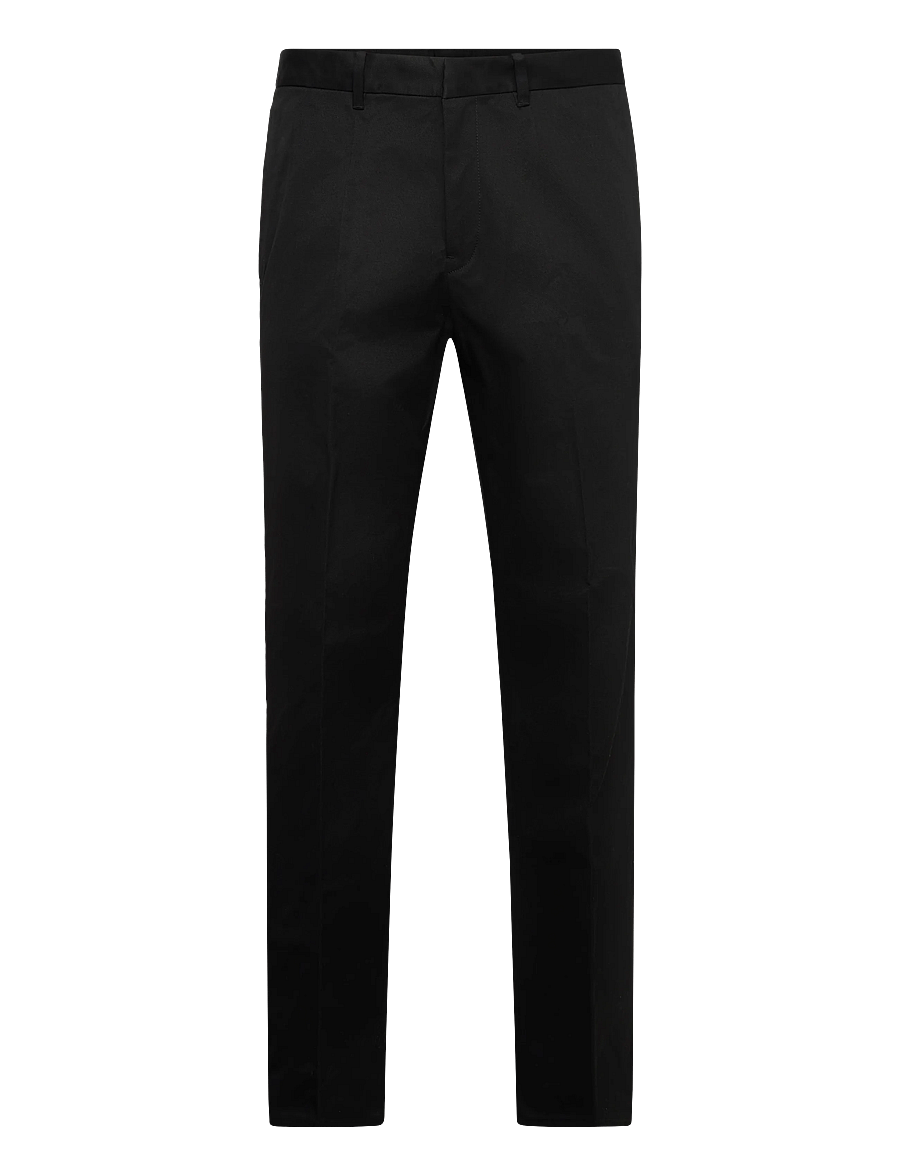 Weekday - Mid Rise Relaxed Straight Leg Chino Trousers - chinos - black - 0