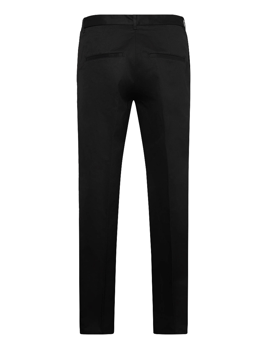 Weekday - Mid Rise Relaxed Straight Leg Chino Trousers - chinos - black - 1