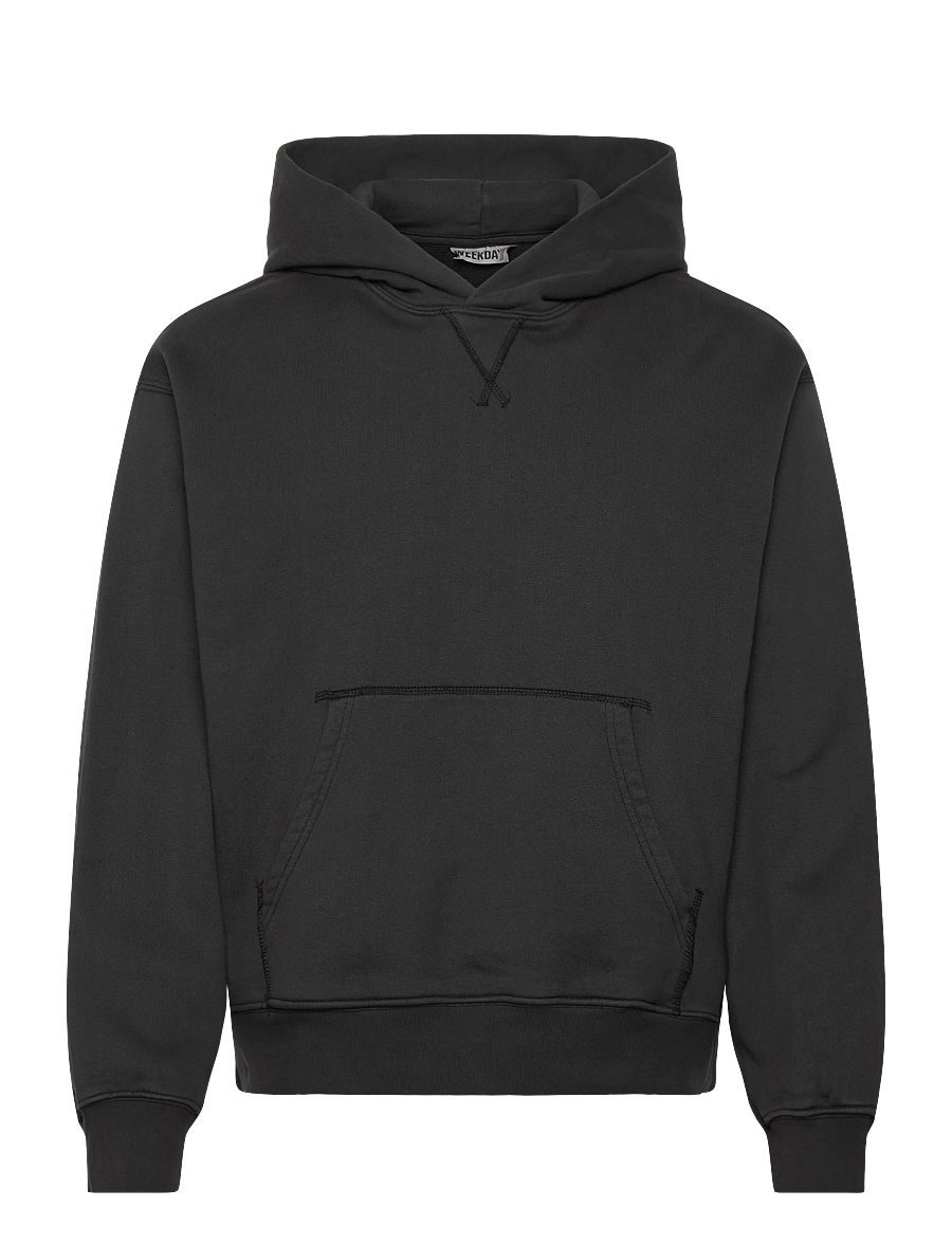 Weekday - Boxy Hoodie - kapuzenpullover - washed black - 0