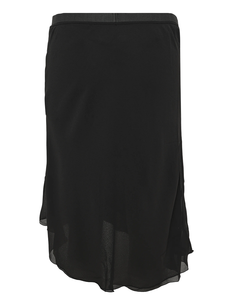 Weekday - Double Layer Assymetric Skirt - midi nederdele - black - 2