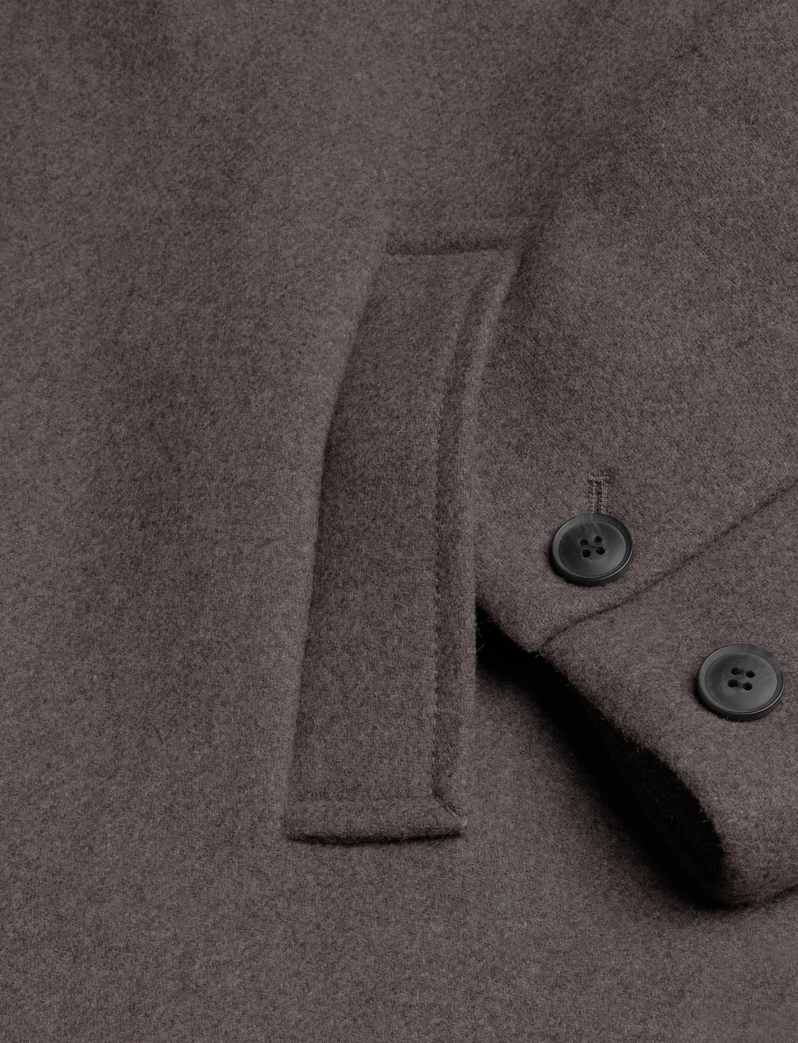 Weekday - Wool-blend funnel jacket - dark mole melange - 3