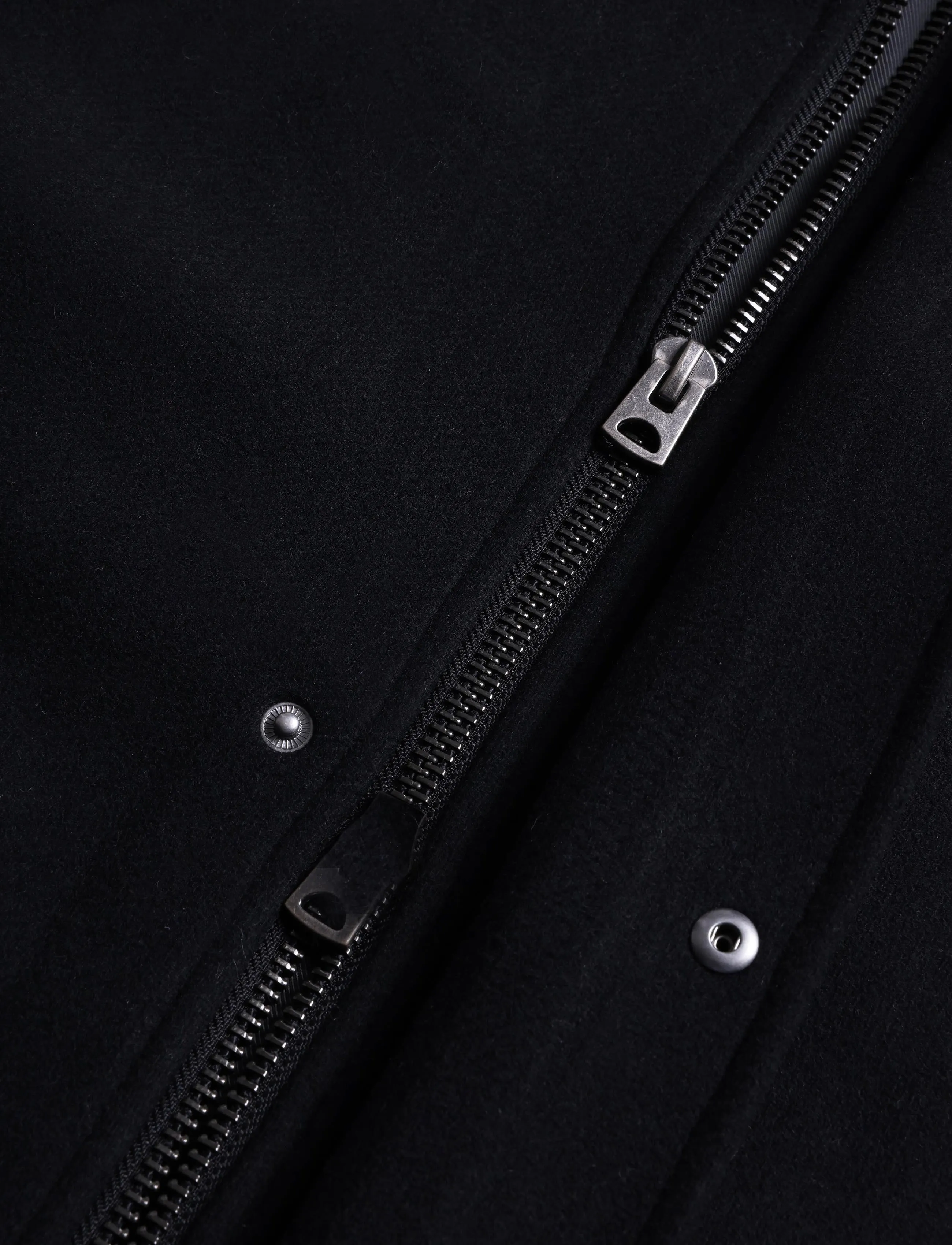 Weekday - Wool-blend funnel jacket - ulljackor - off black melange - 3