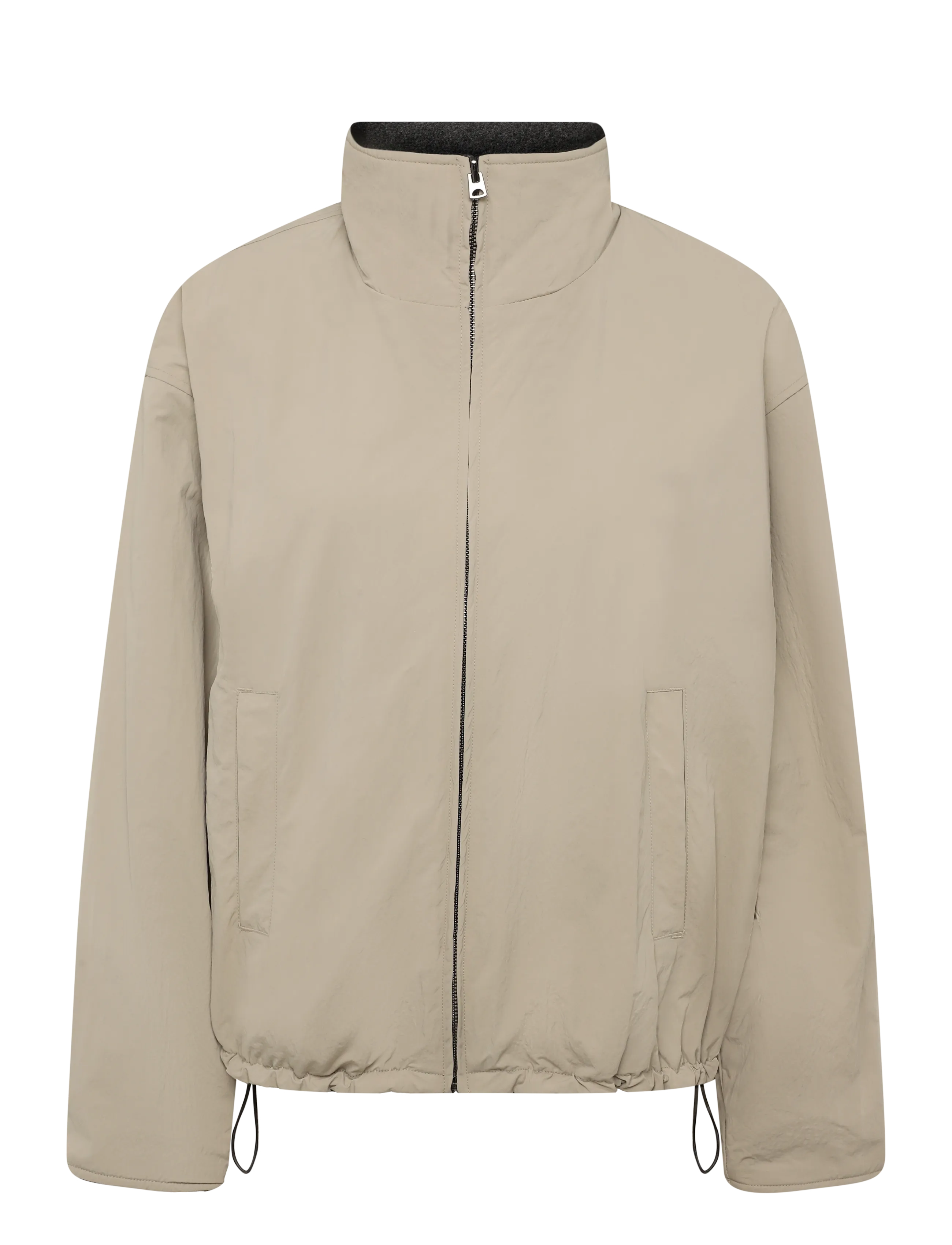 Weekday Oversize nylon jacket - Jackets - BEIGE MELANGE / beige
