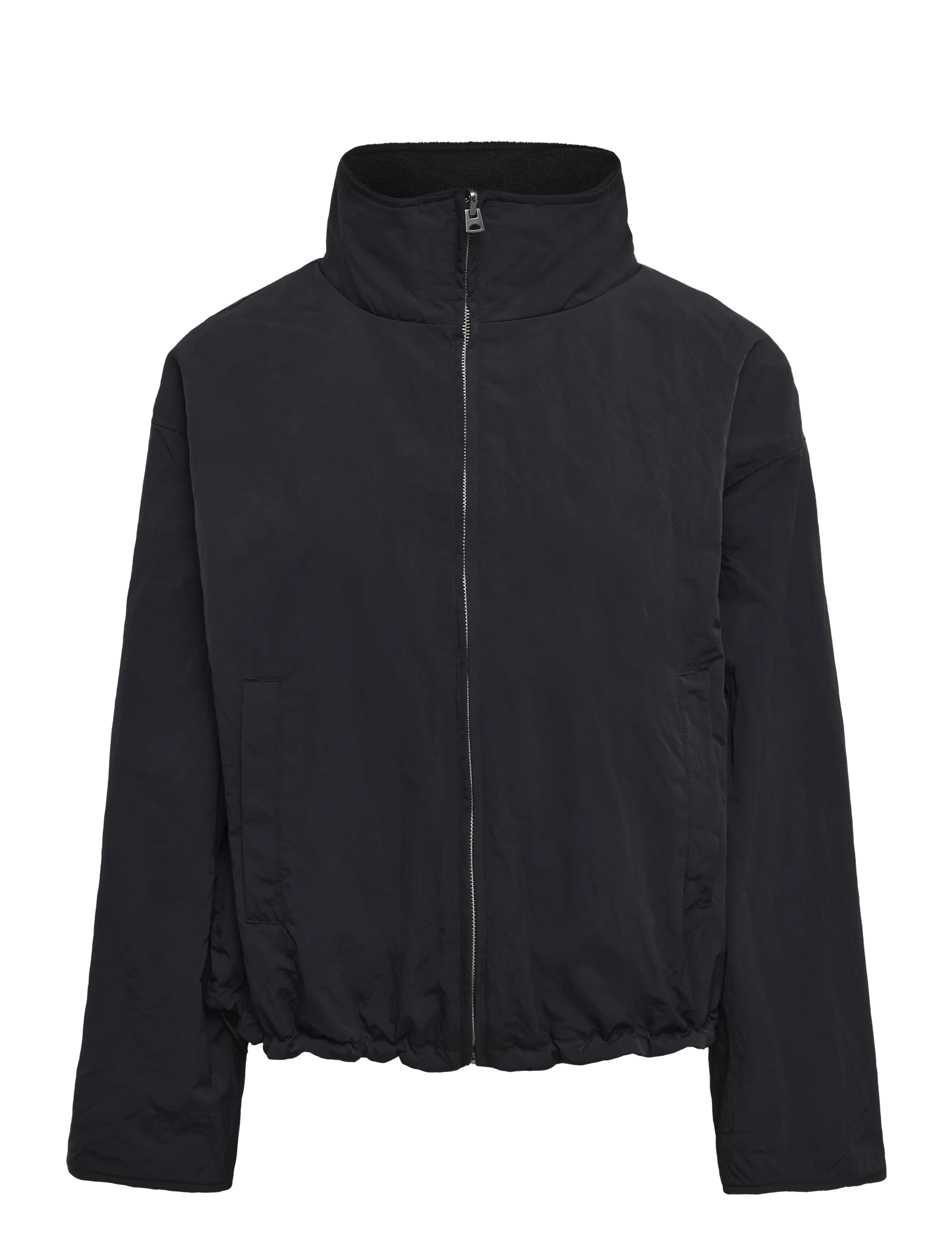 Weekday Oversize nylon jacket - Kläder - BLACK MELANGE / black
