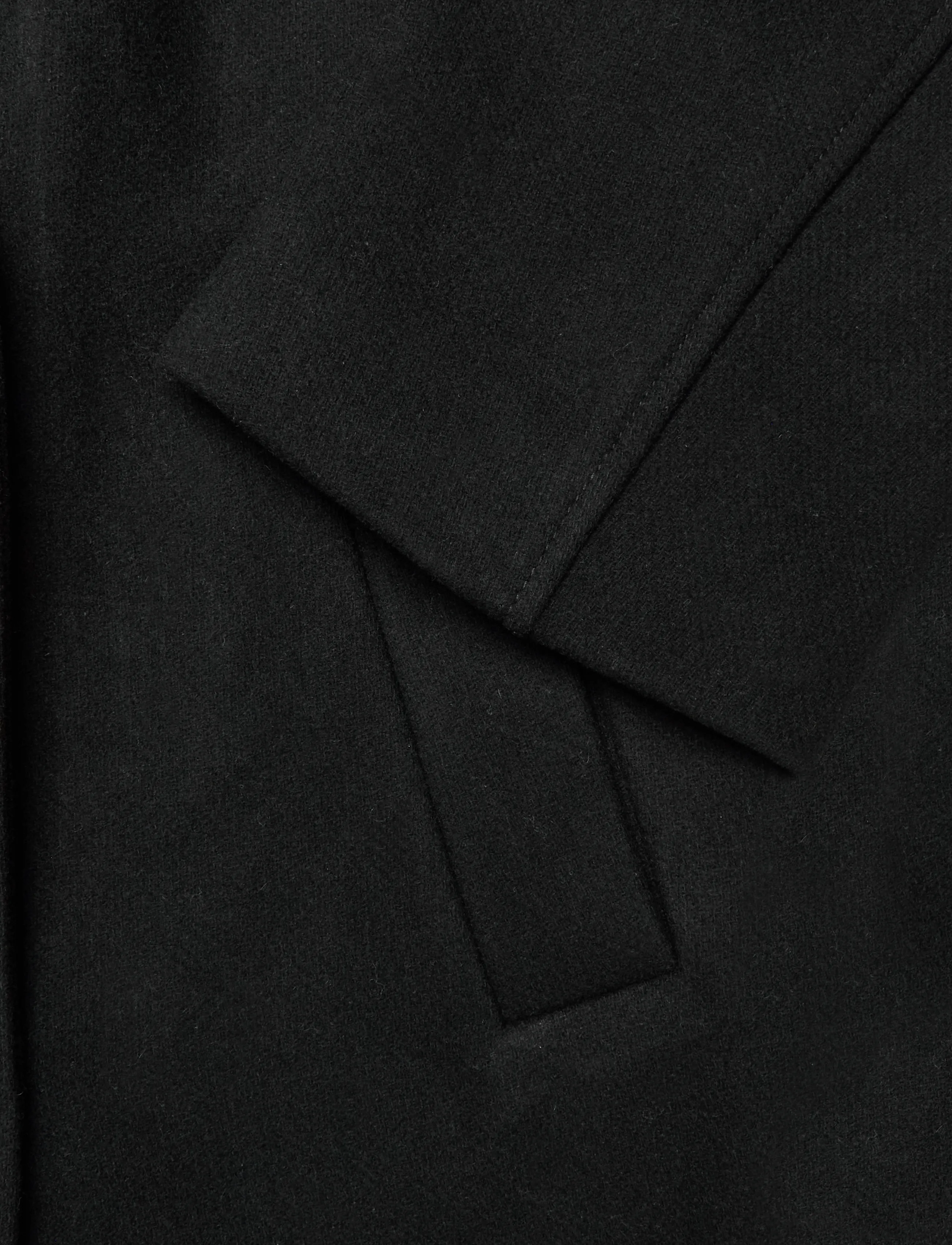 Weekday - Frame Wool Coat - black - 3