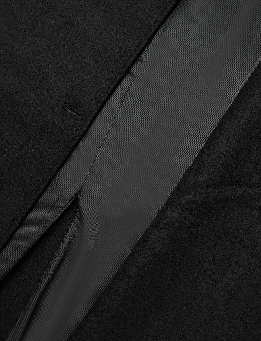 Weekday - Frame Wool Coat - winter jackets - black - 4