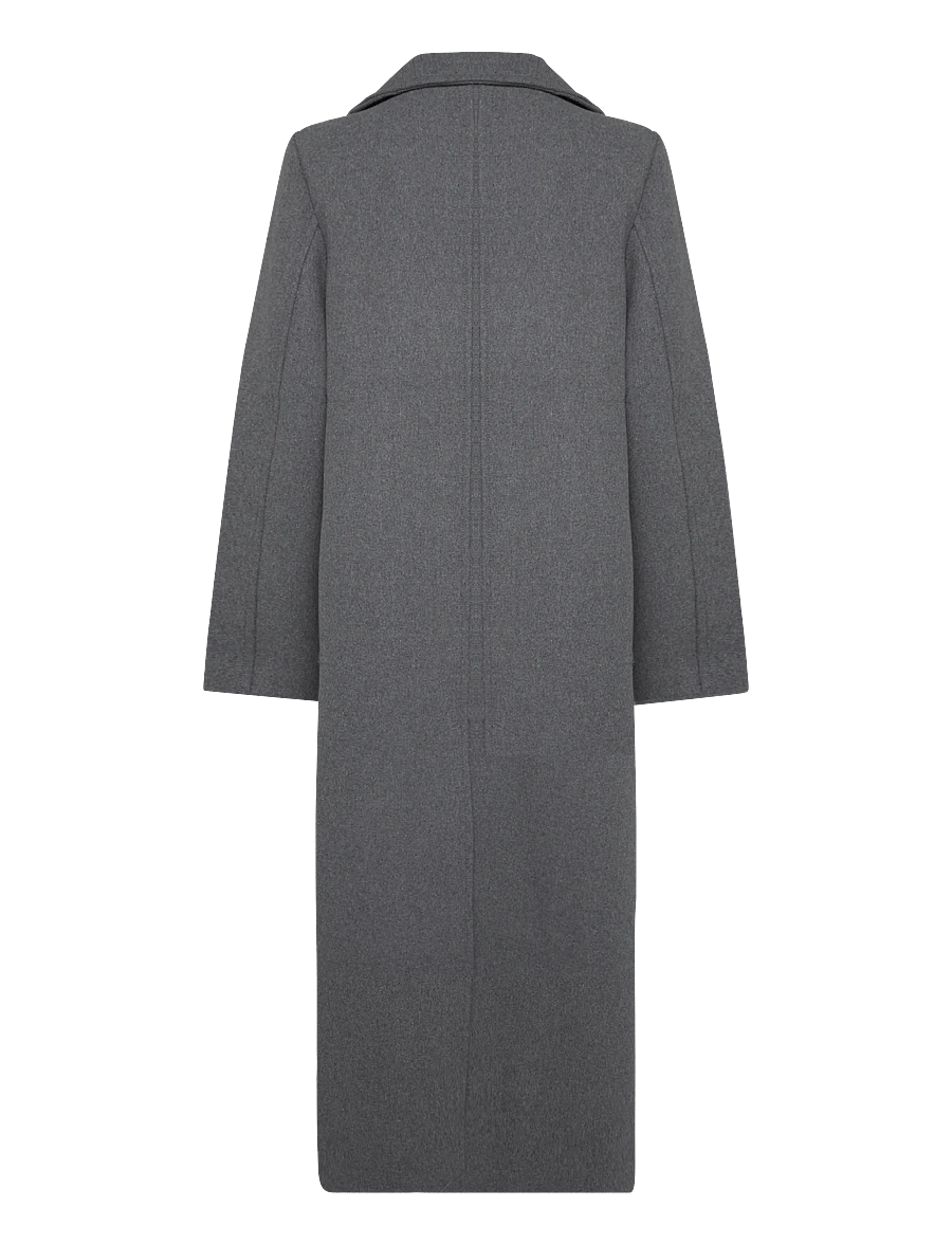 Weekday - Frame Wool Coat - vinterjackor - grey melange dark - 1