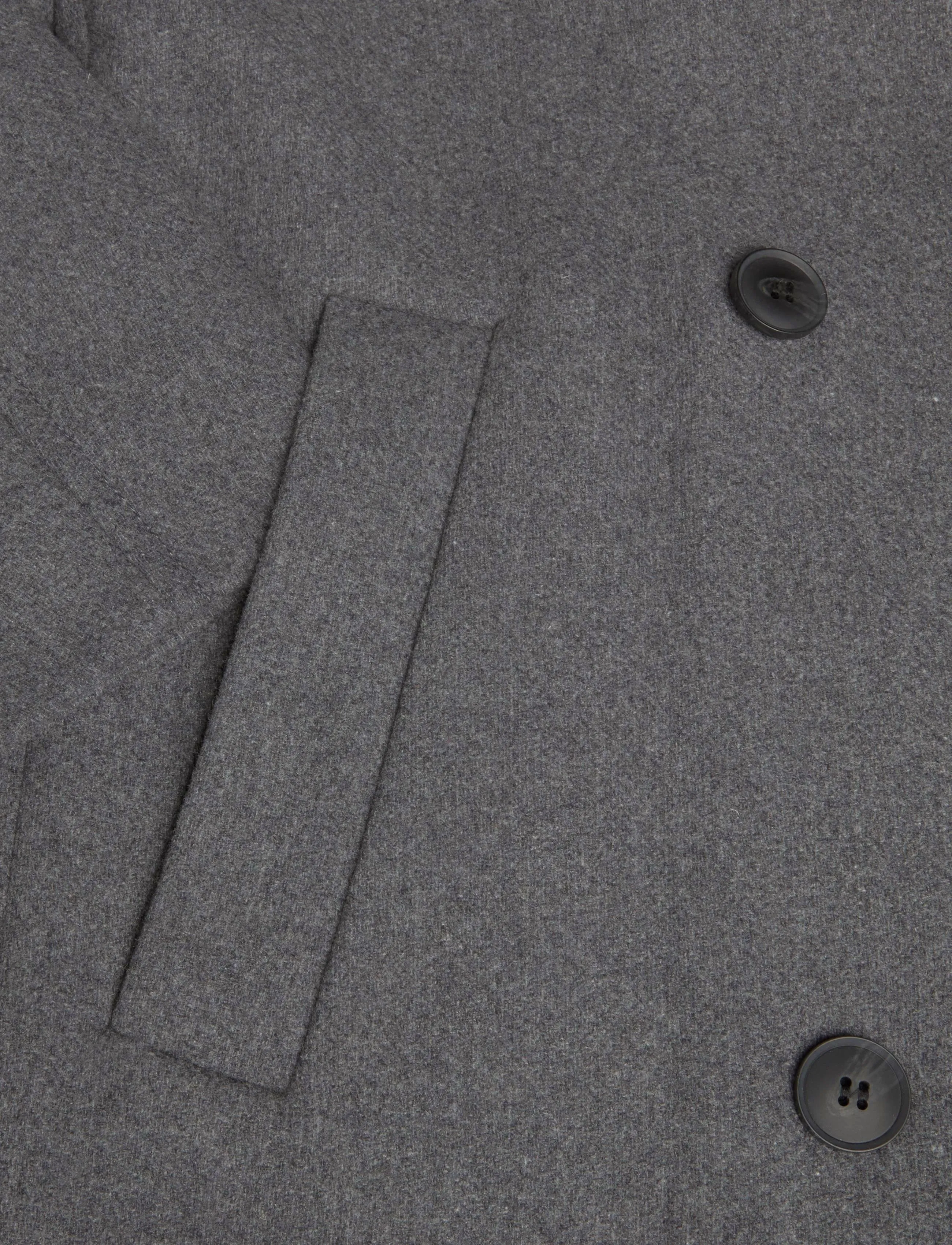 Weekday - Frame Wool Coat - vinterjackor - grey melange dark - 3