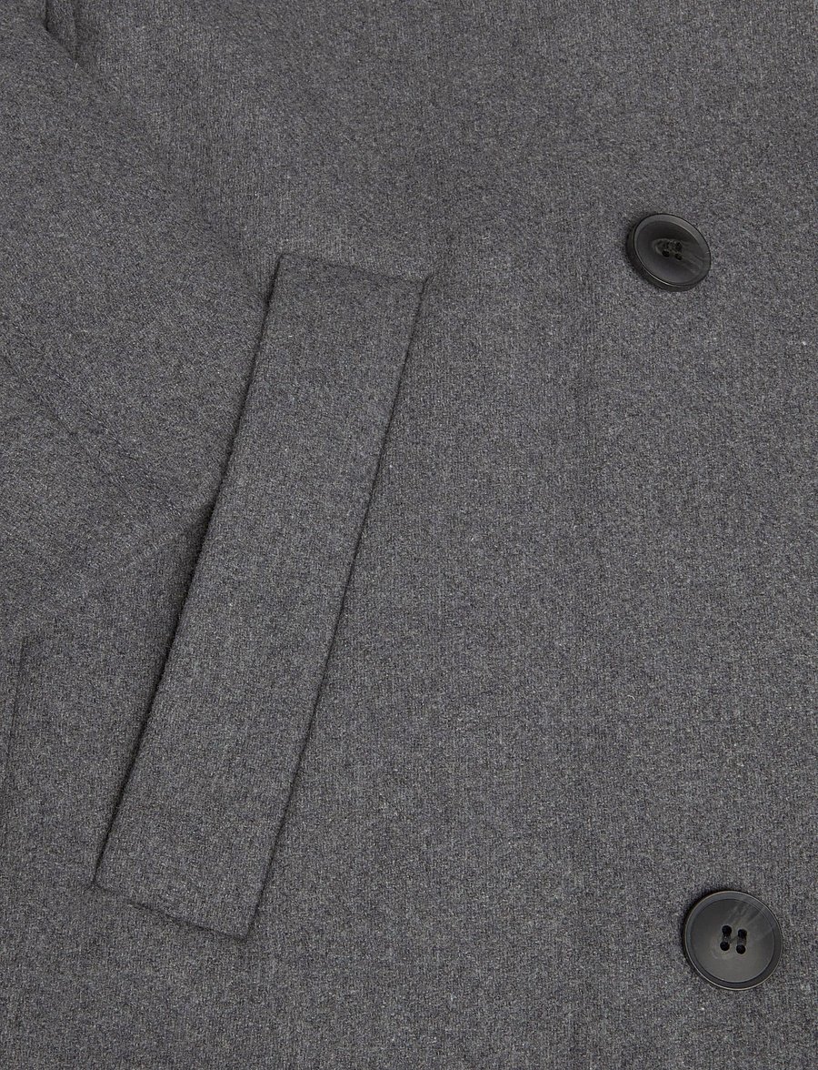 Weekday - Frame Wool Coat - vinterjackor - grey melange dark - 3