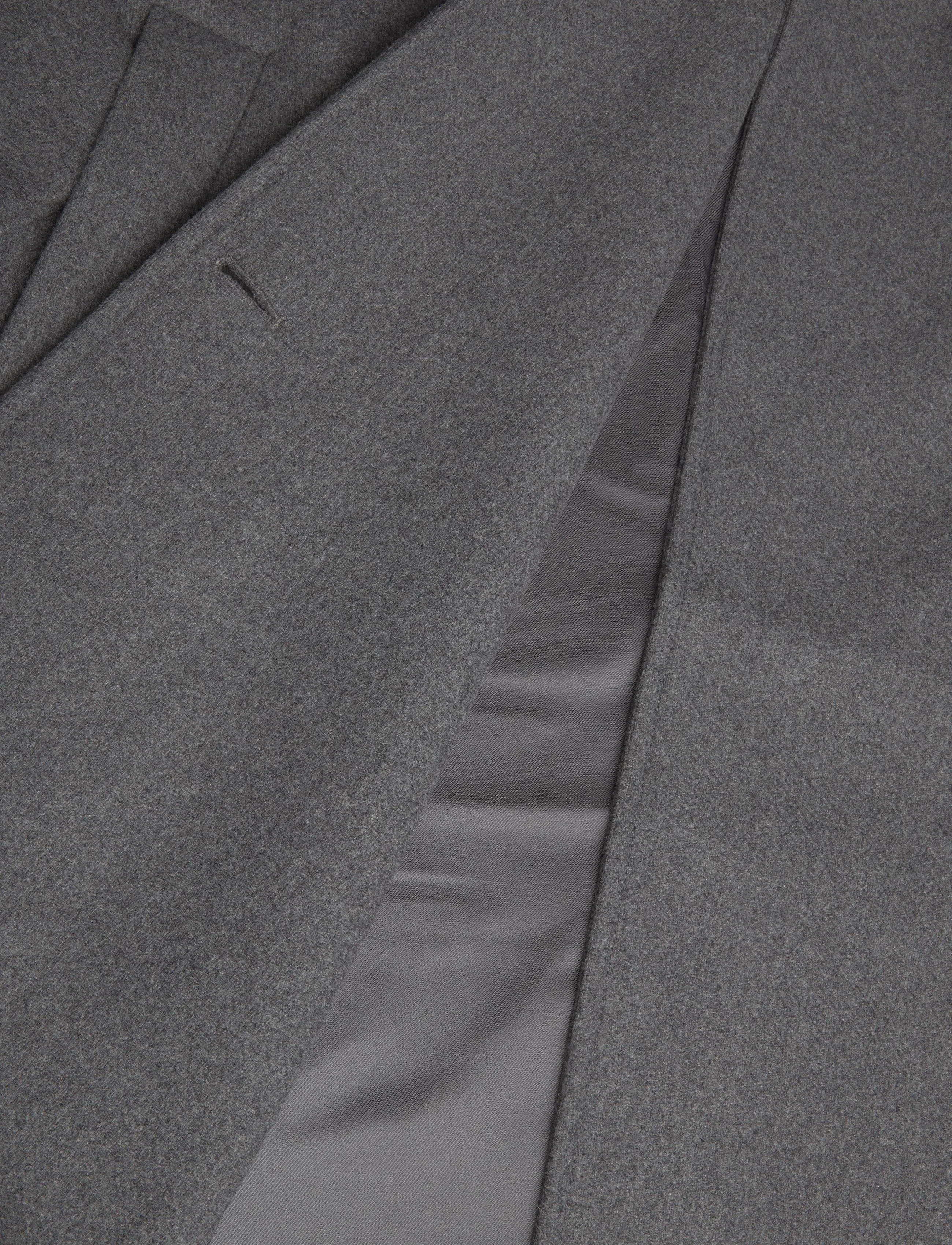 Weekday - Frame Wool Coat - vinterjackor - grey melange dark - 4
