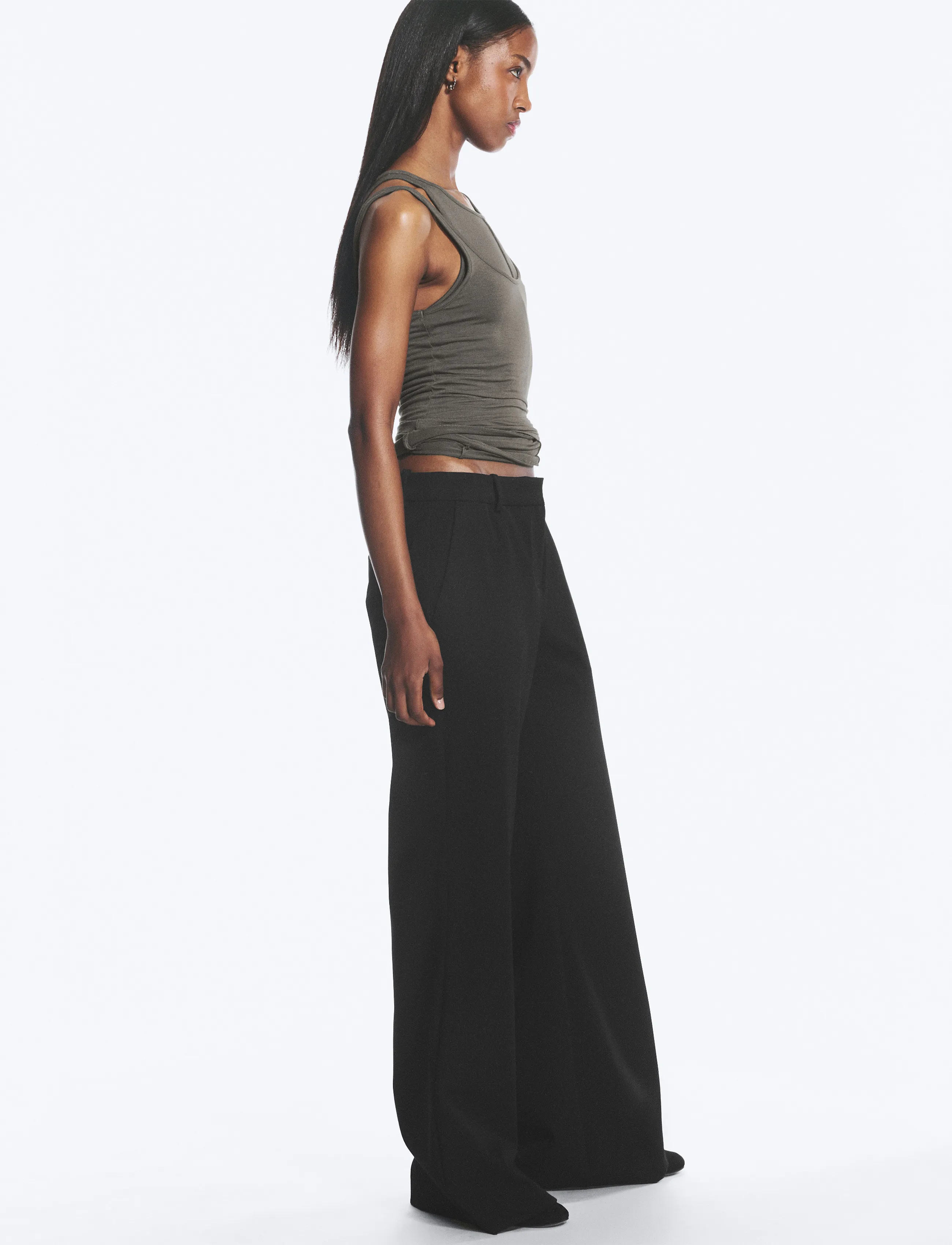 Weekday - Flared suit trousers - schlaghosen - black - 4