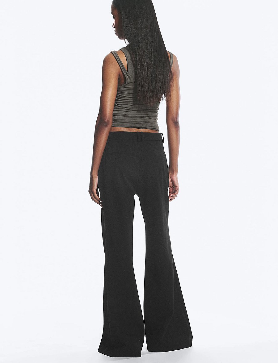 Weekday - Flared suit trousers - schlaghosen - black - 5