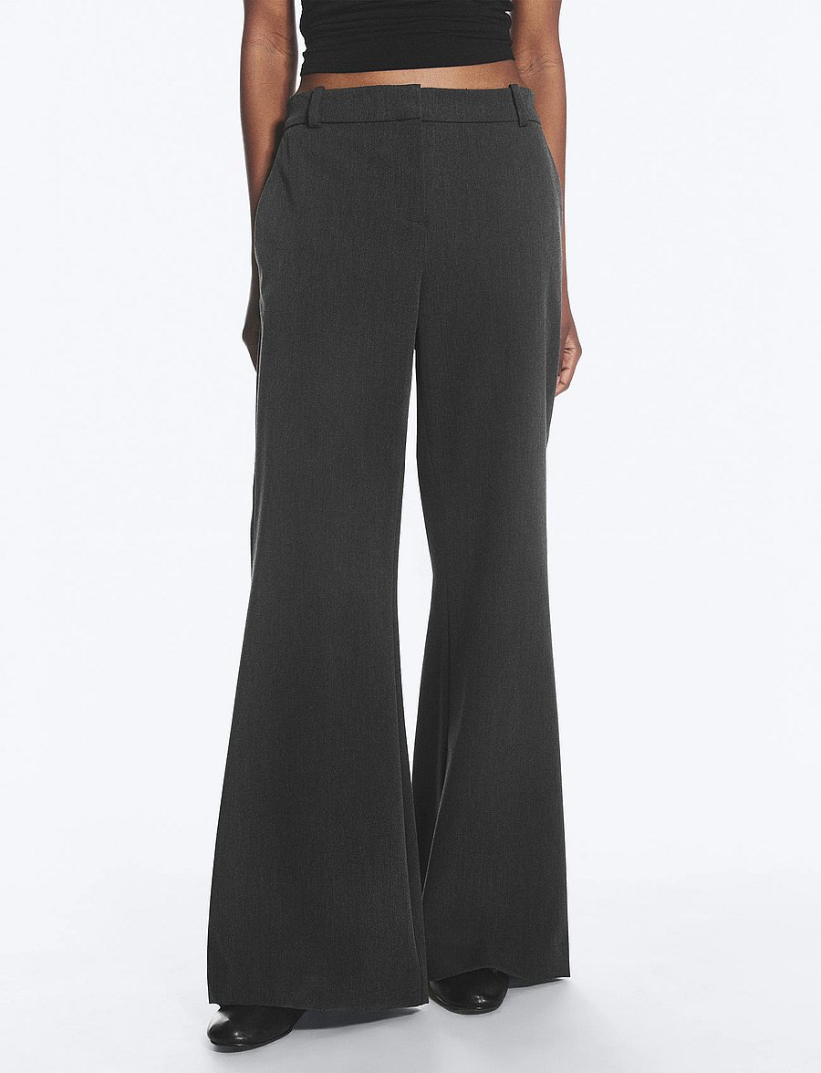Weekday - Flared suit trousers - schlaghosen - dark grey melange - 3