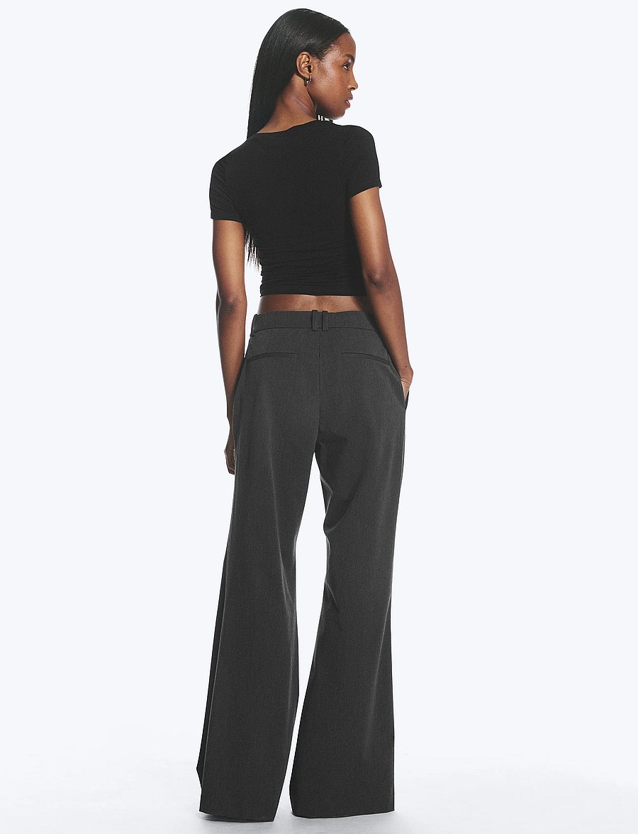 Weekday - Flared suit trousers - schlaghosen - dark grey melange - 5