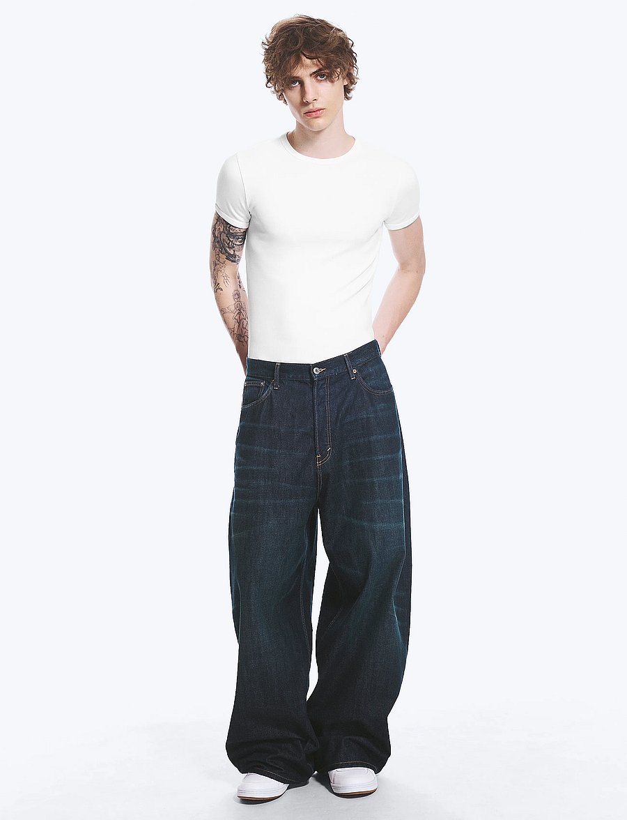 Weekday - Void Low Rise Loose Baggy Jeans - alt laienevad teksad - bounty blue - 0