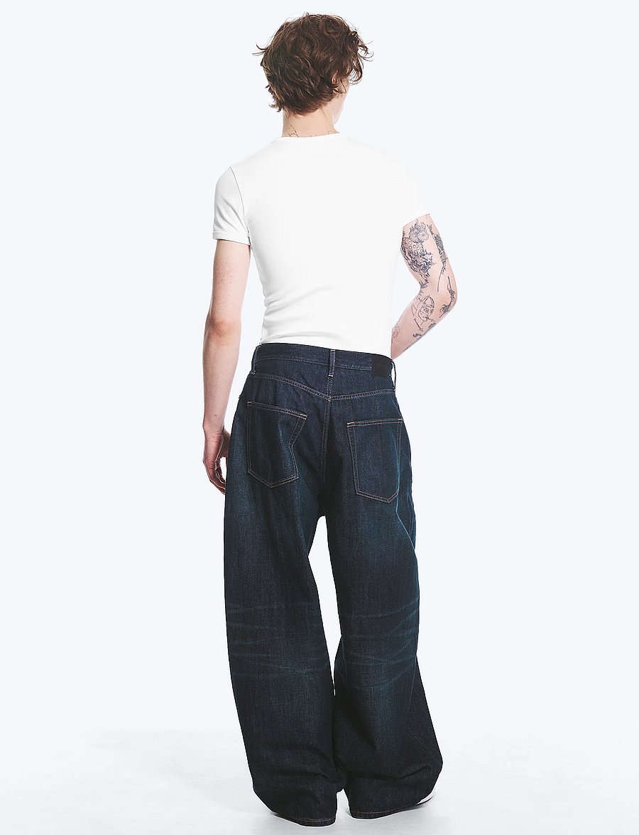 Weekday - Void Low Rise Loose Baggy Jeans - alt laienevad teksad - bounty blue - 4