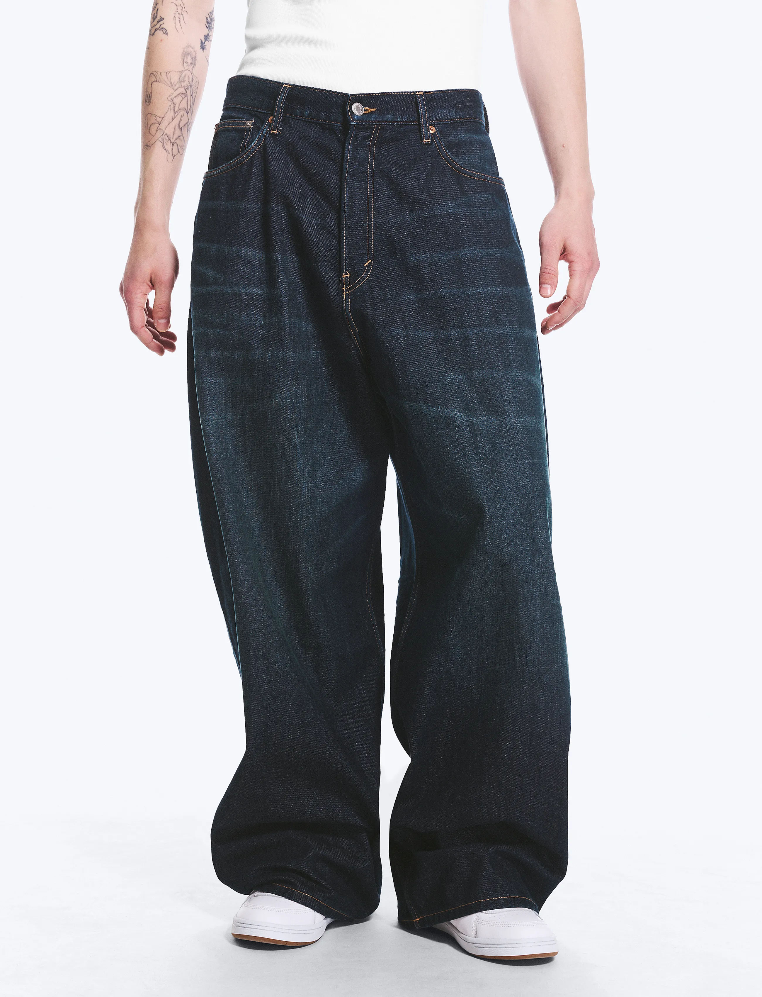 Weekday - Void Low Rise Loose Baggy Jeans - alt laienevad teksad - bounty blue - 5