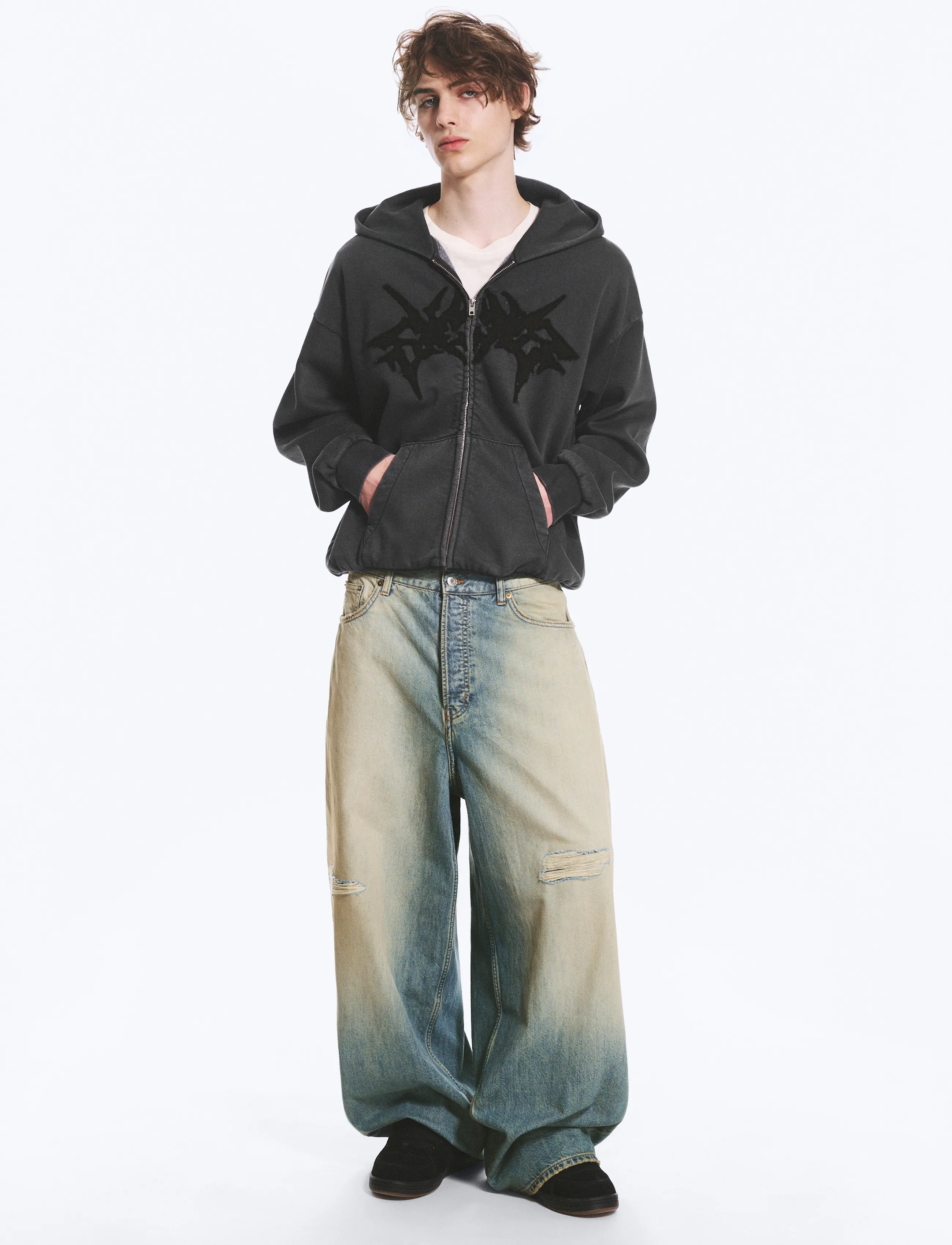 Weekday Void Low Rise Loose Baggy Jeans - Teksad - HONEY BLUE / blue