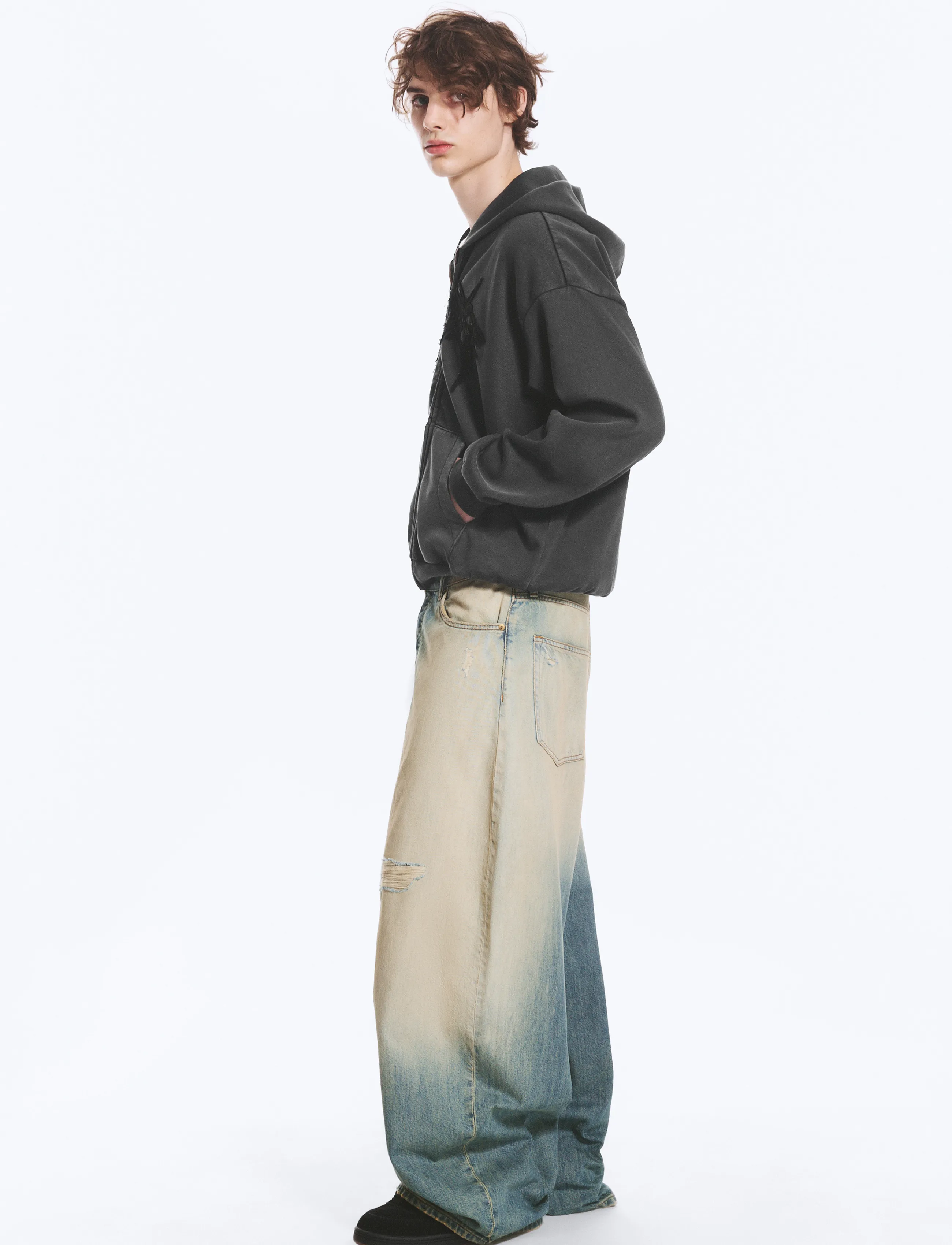 Weekday - Void Low Rise Loose Baggy Jeans - alt laienevad teksad - honey blue - 3