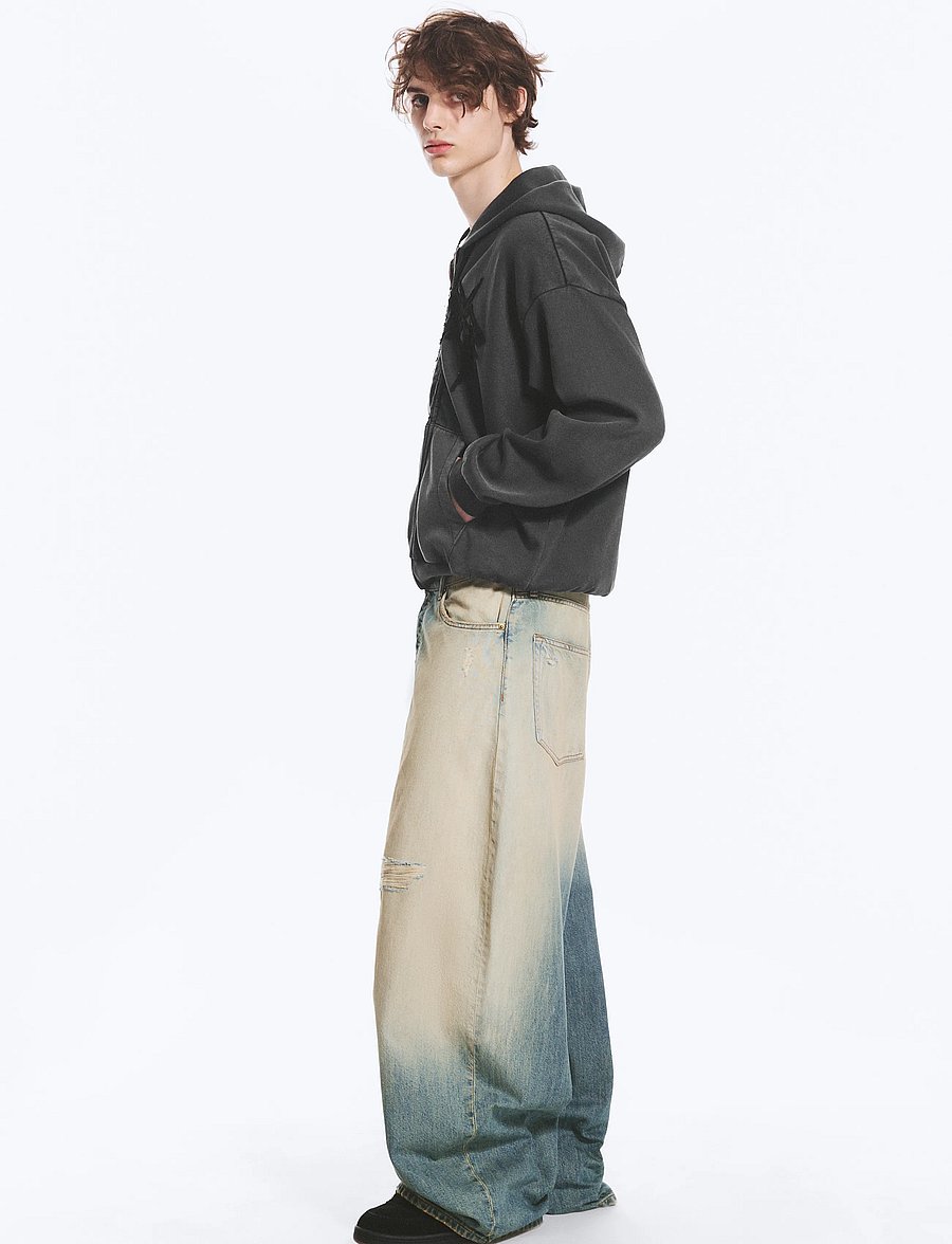 Weekday - Void Low Rise Loose Baggy Jeans - alt laienevad teksad - honey blue - 3
