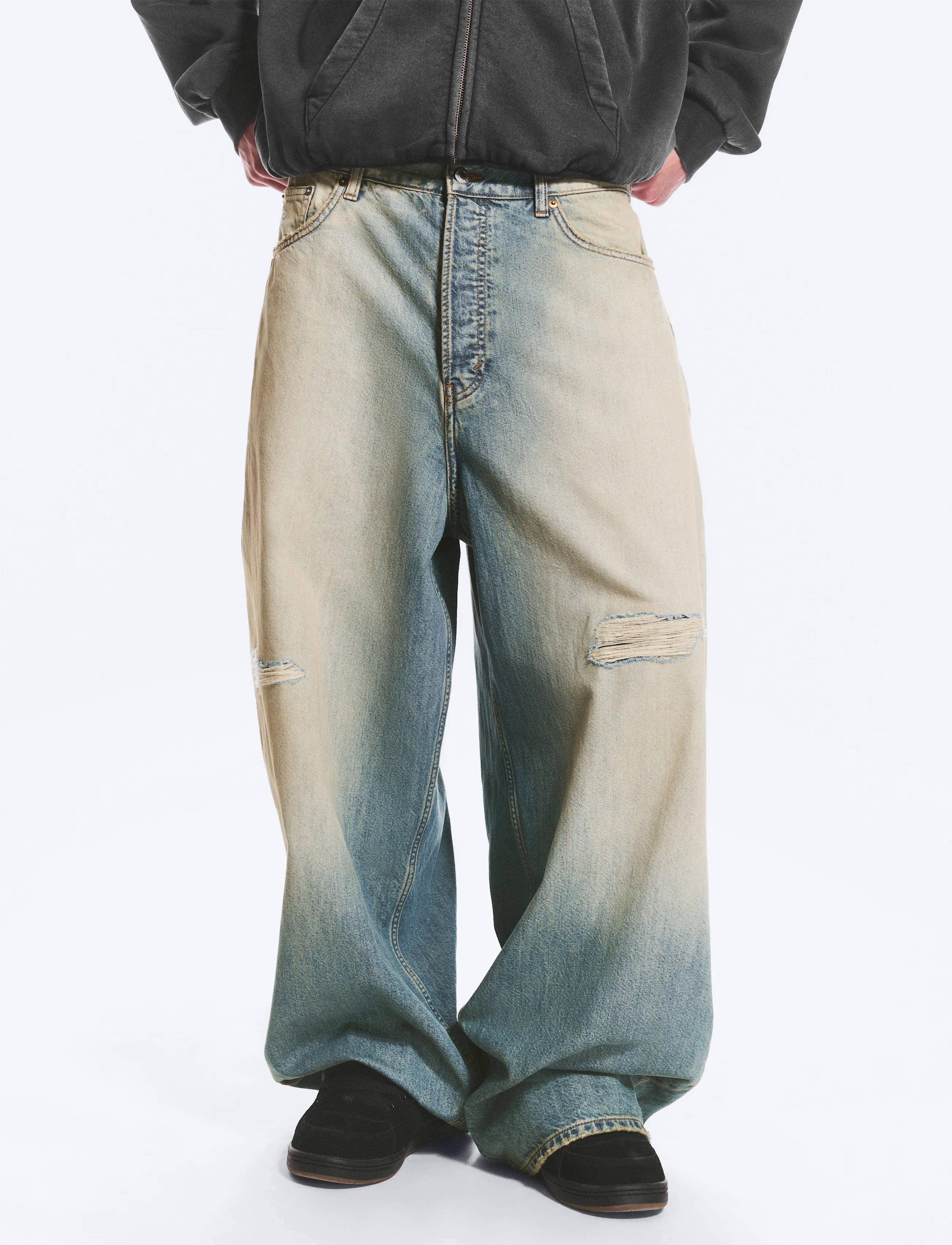 Weekday - Void Low Rise Loose Baggy Jeans - alt laienevad teksad - honey blue - 4