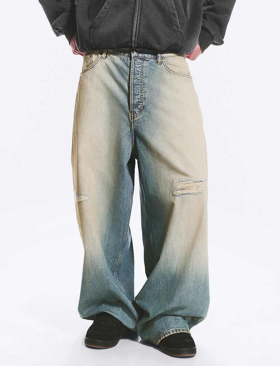 Weekday - Void Low Rise Loose Baggy Jeans - alt laienevad teksad - honey blue - 4