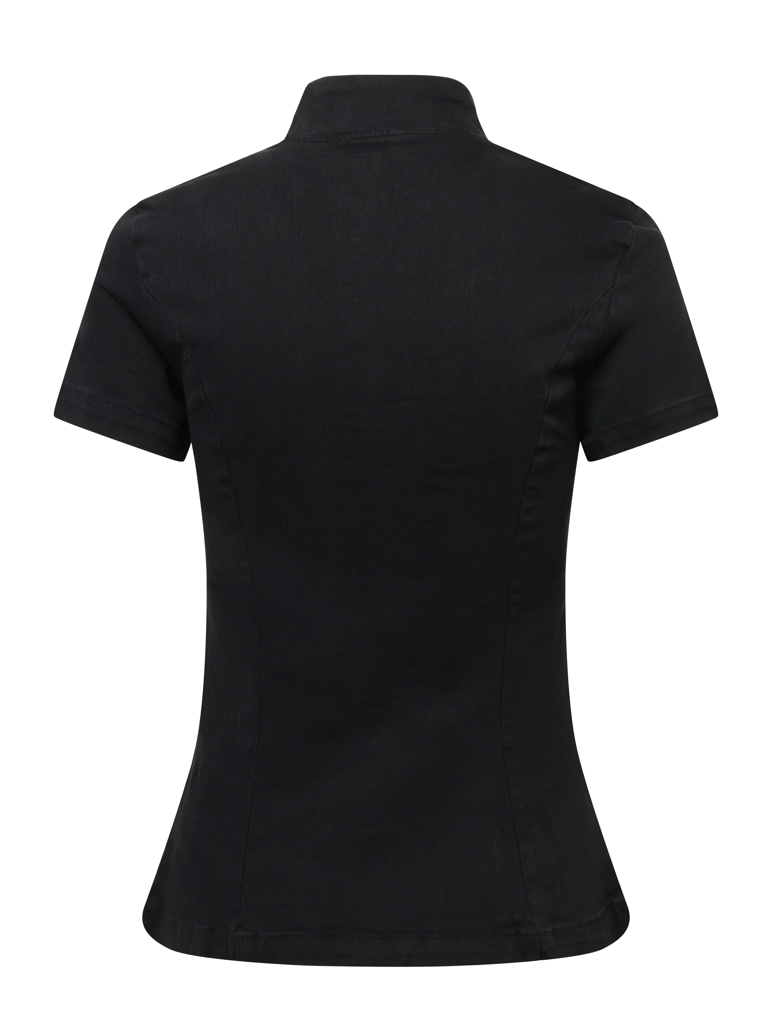 Weekday - Fitted Cotton Top - black - 1