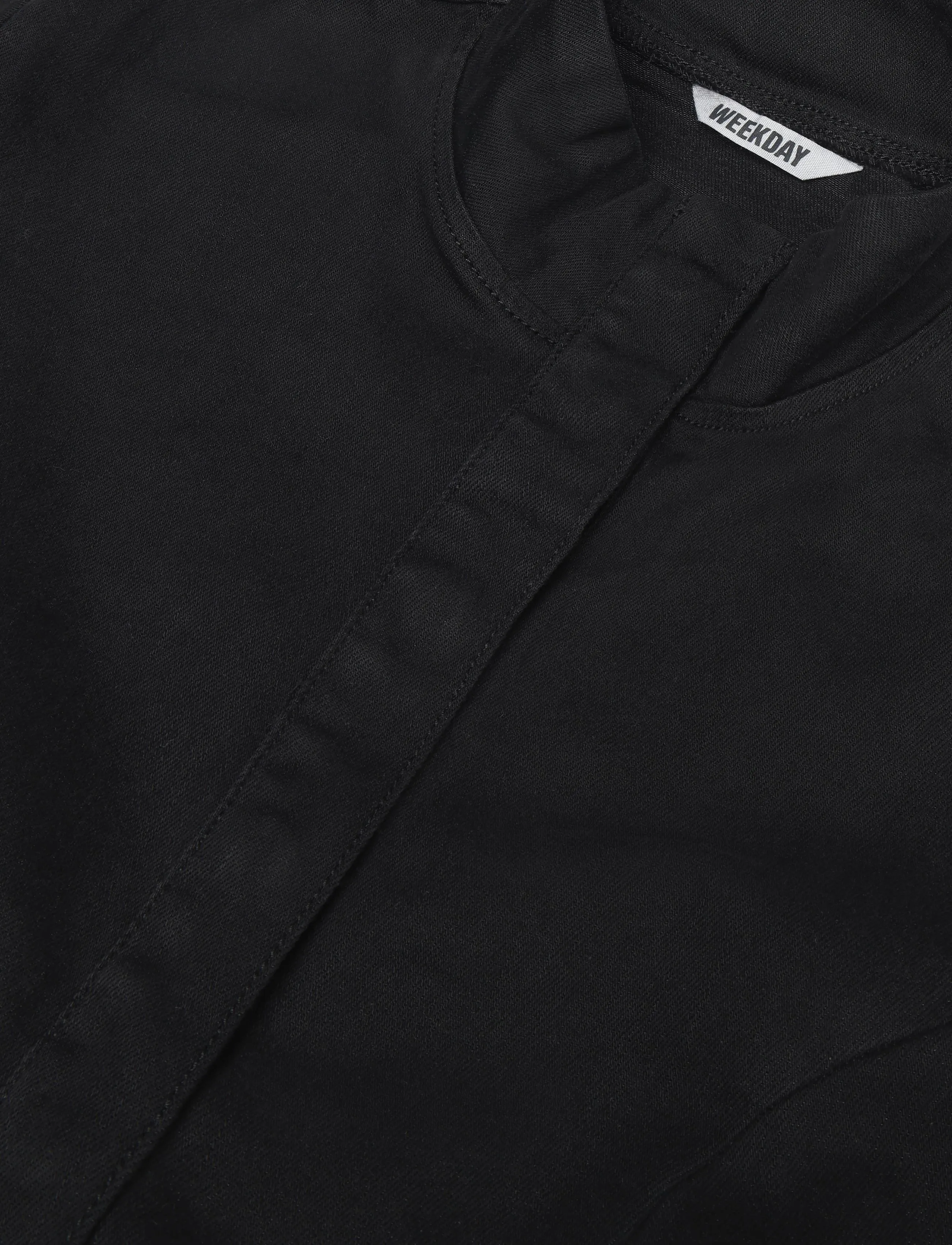 Weekday - Fitted Cotton Top - black - 2