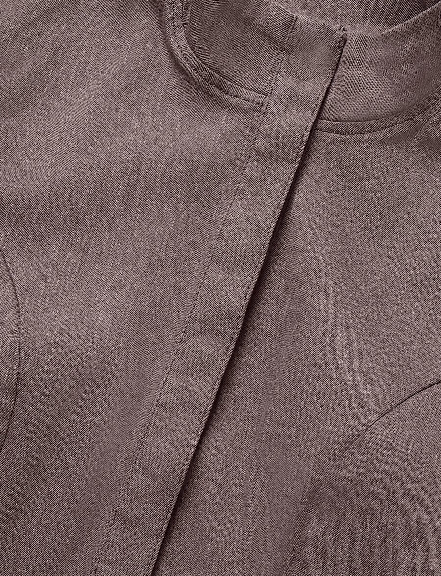 Weekday - Fitted Cotton Top - kurzärmlige hemden - dusty grey - 2