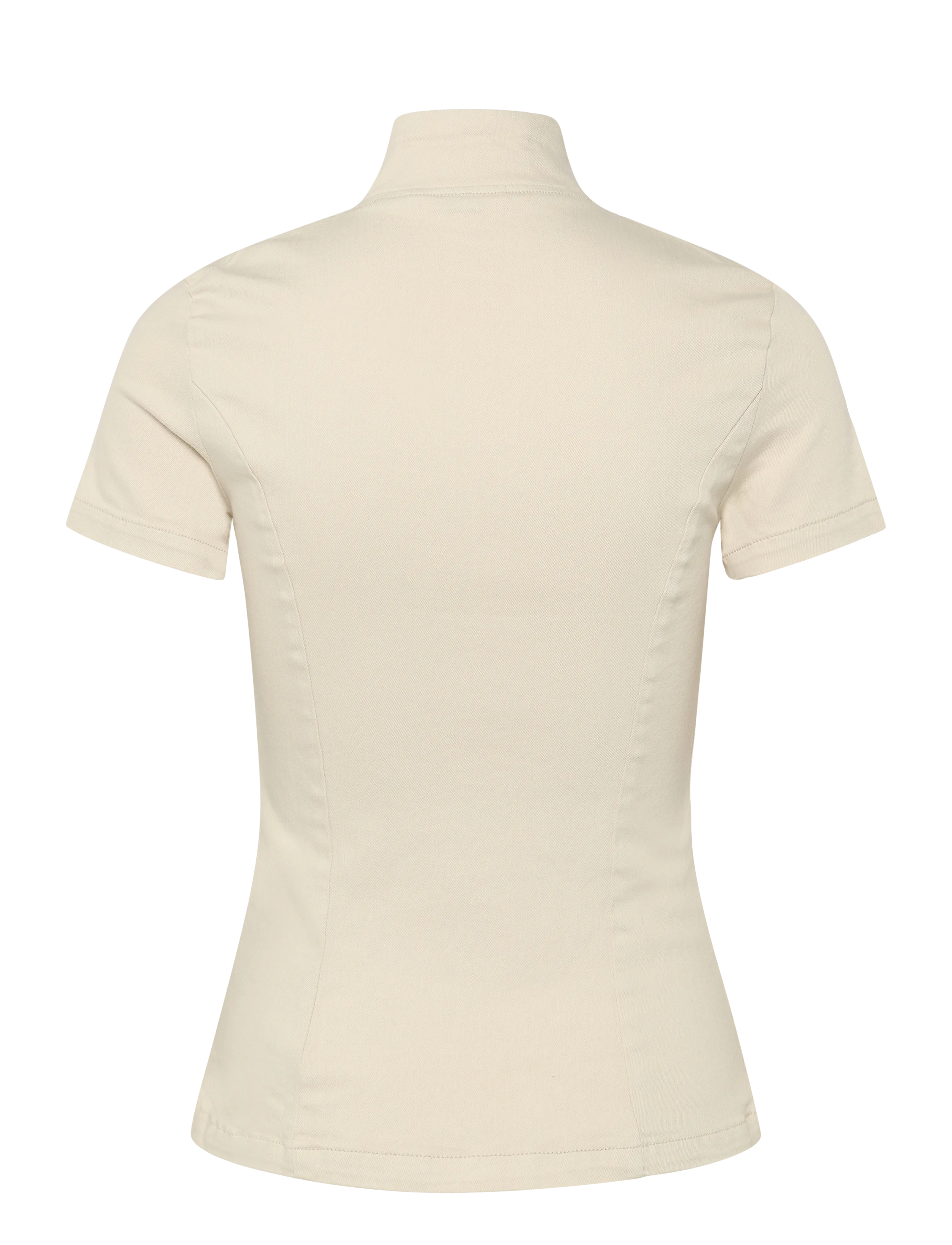 Weekday - Fitted Cotton Top - lyhythihaiset kauluspaidat - mole - 1