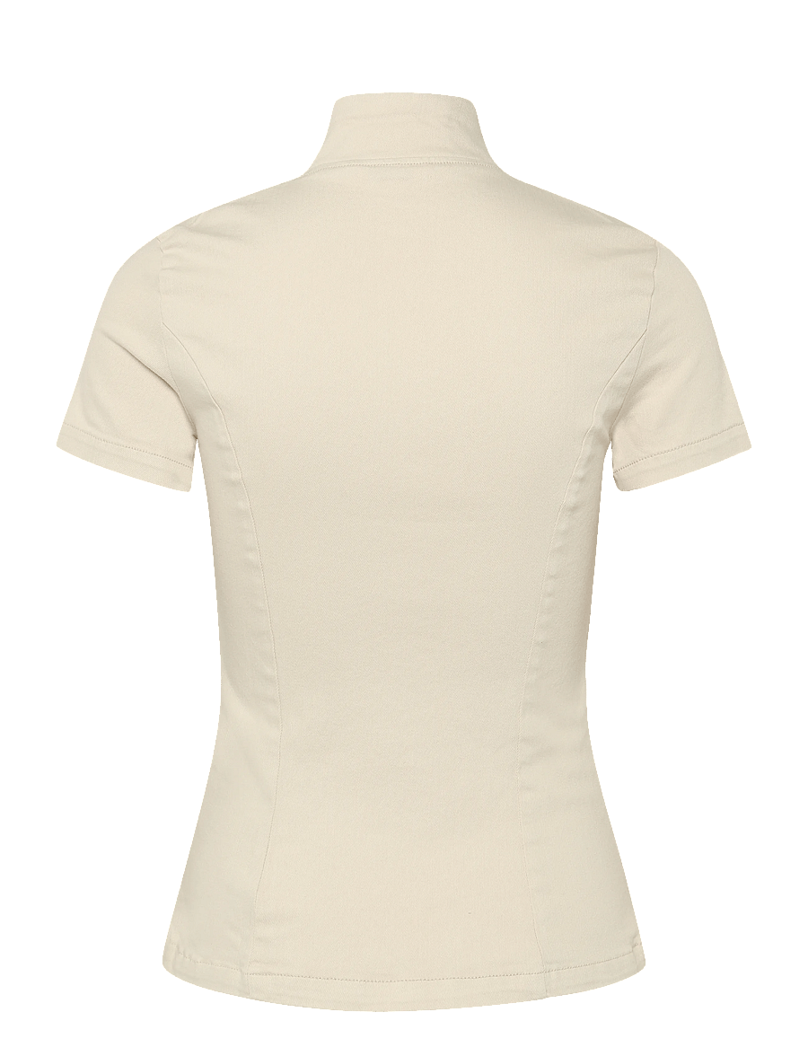 Weekday - Fitted Cotton Top - lühikeste varrukatega särgid - mole - 1