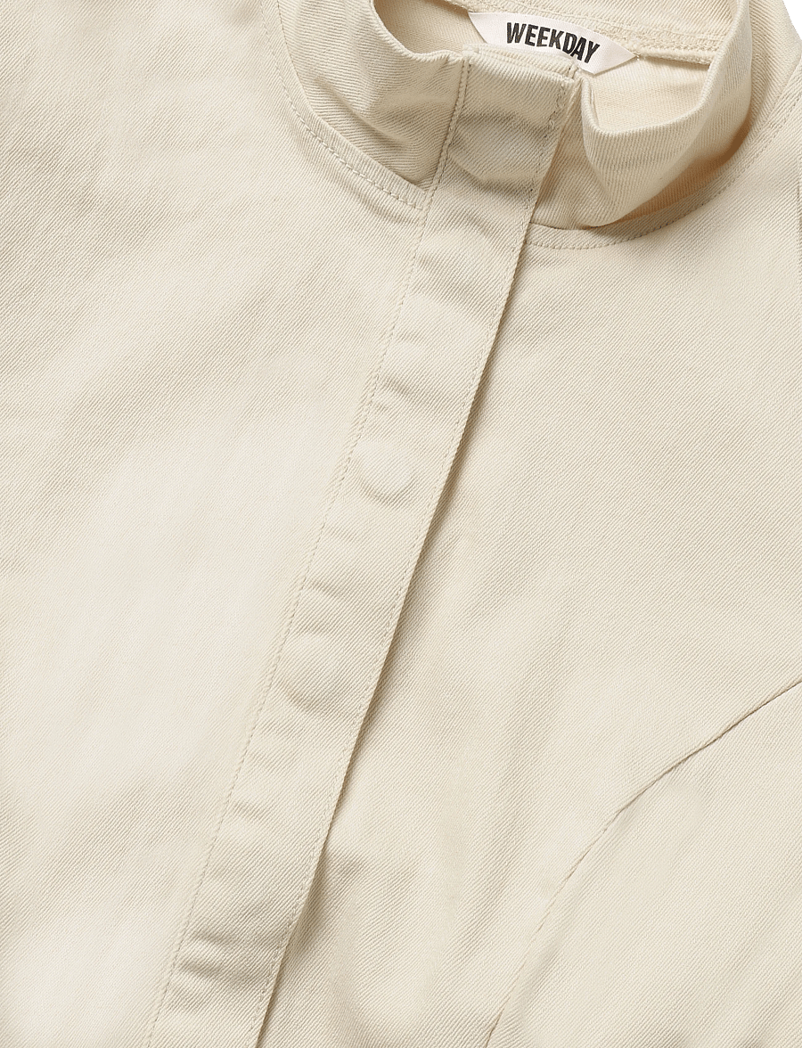 Weekday - Fitted Cotton Top - lühikeste varrukatega särgid - mole - 2