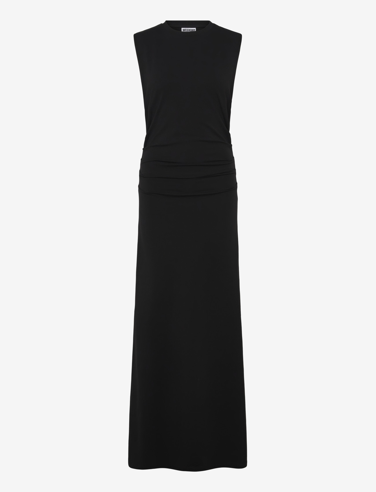 Weekday - Pleated Sleeveless Maxi Dress - maksikleidid - black - 0