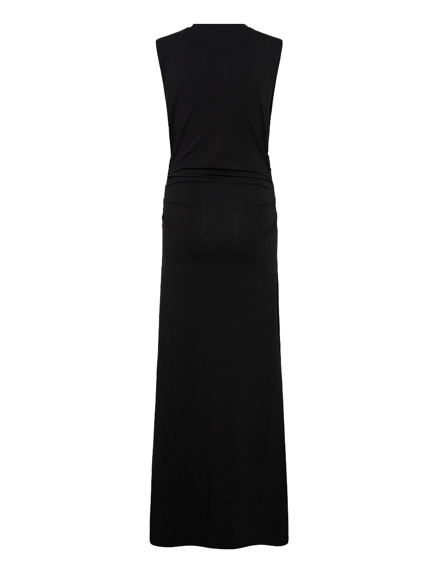Weekday - Pleated Sleeveless Maxi Dress - maxikleider - black - 1
