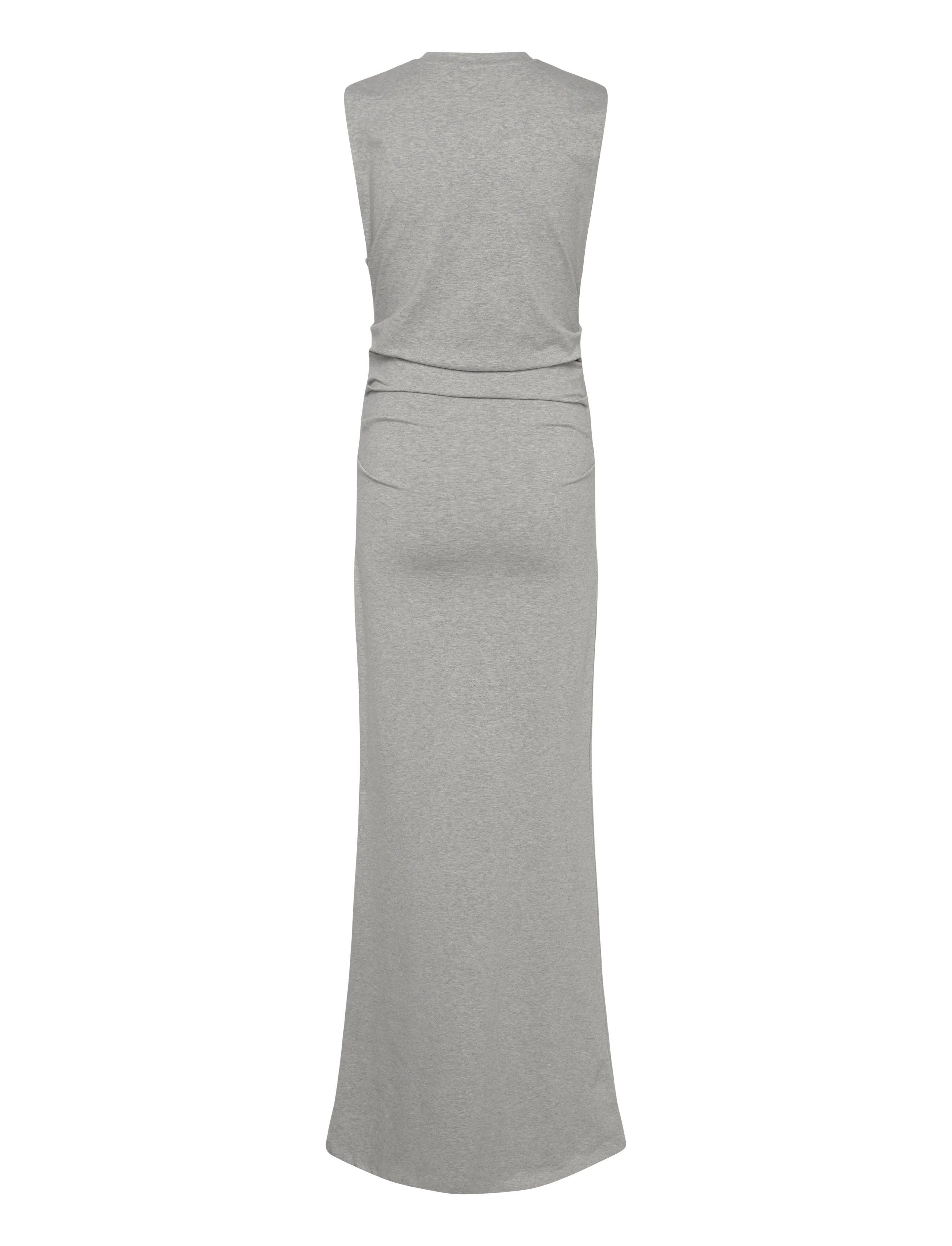 Weekday - Pleated Sleeveless Maxi Dress - maxiklänningar - grey melange - 1