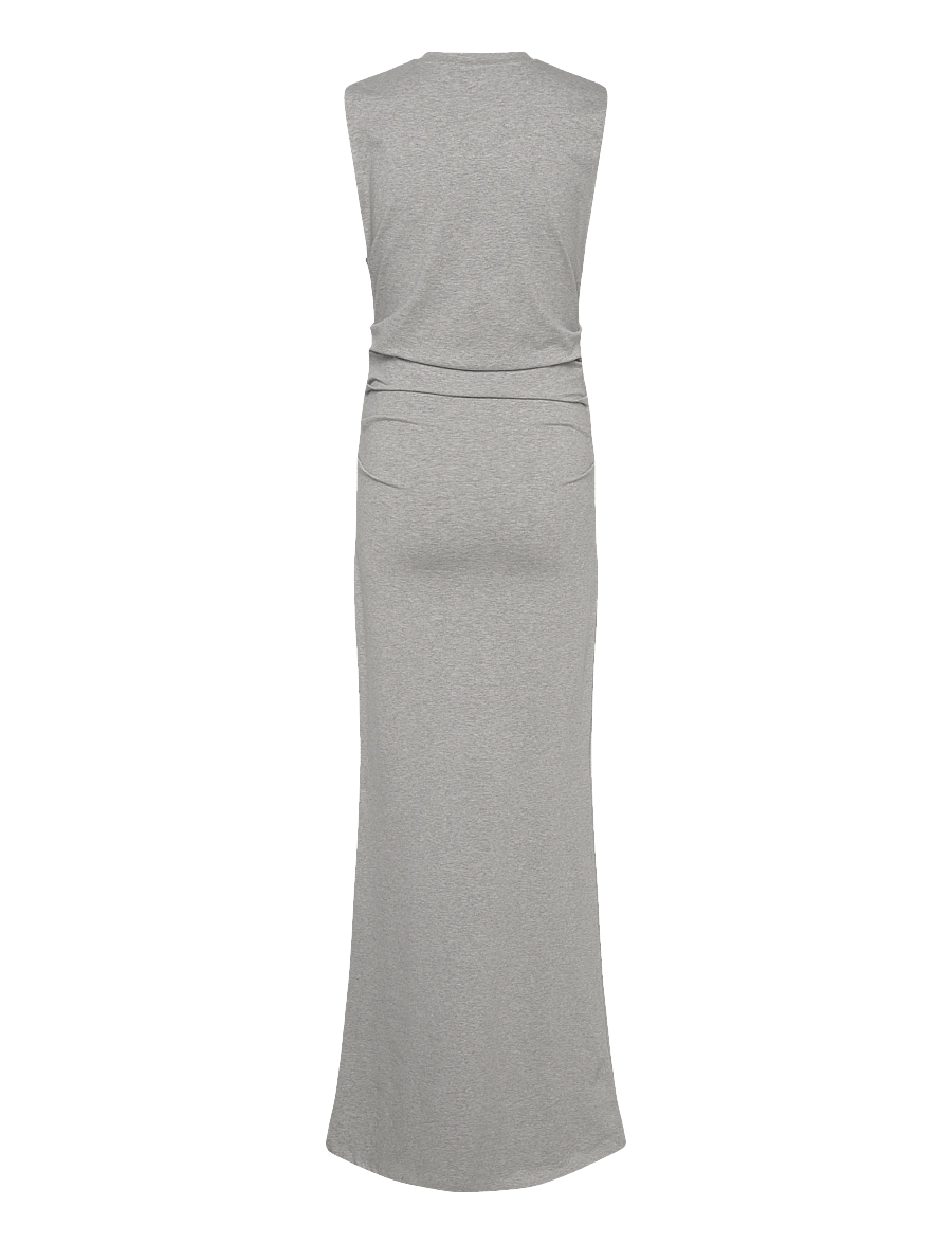 Weekday - Pleated Sleeveless Maxi Dress - maxi kjoler - grey melange - 1