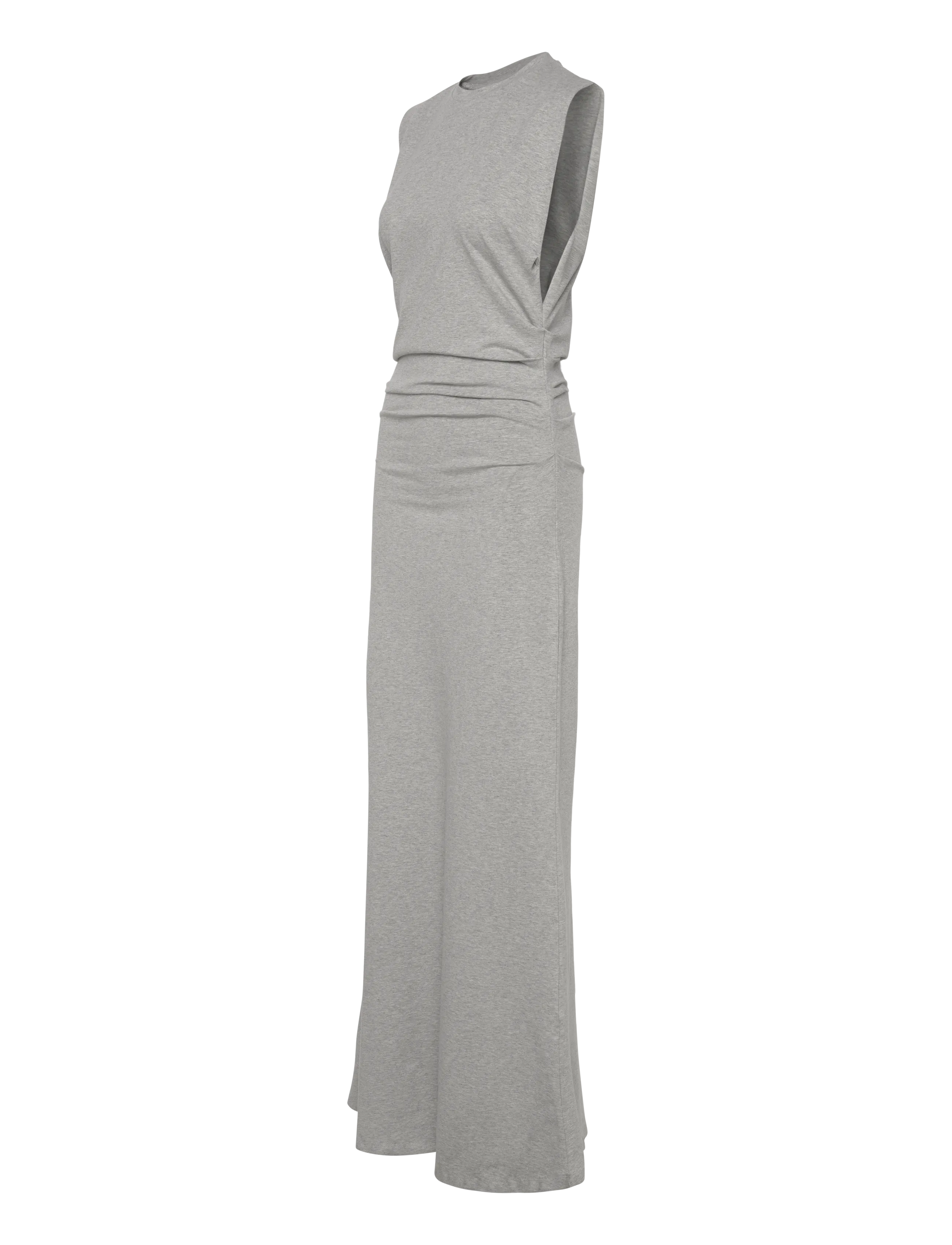 Weekday - Pleated Sleeveless Maxi Dress - maxiklänningar - grey melange - 2