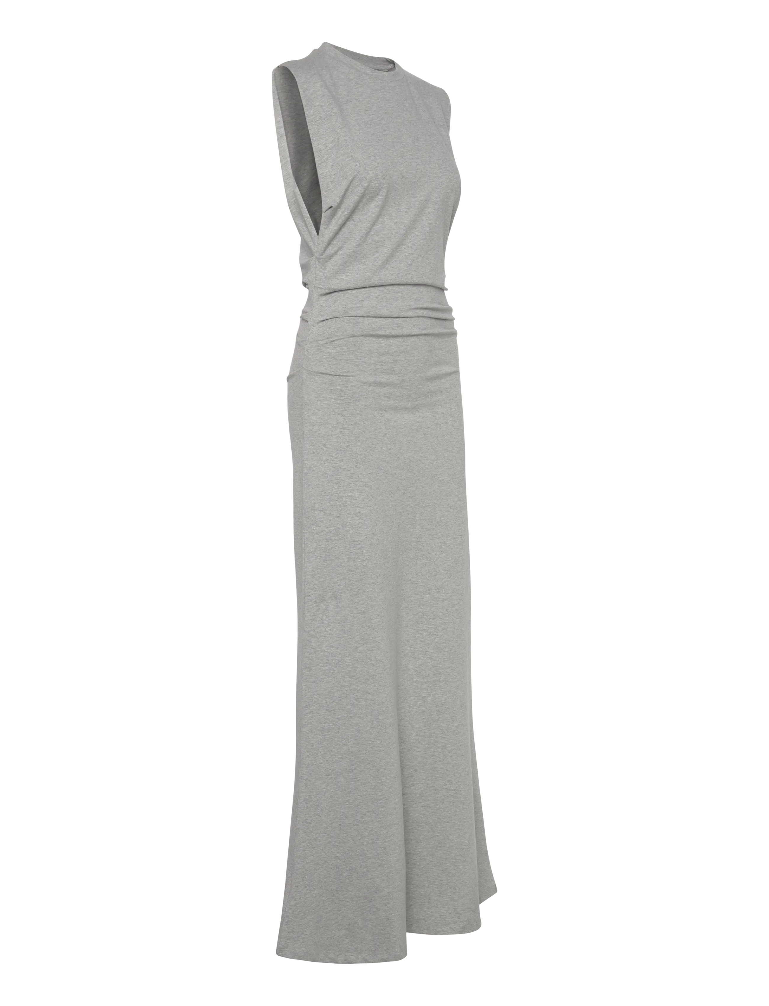Weekday - Pleated Sleeveless Maxi Dress - maxiklänningar - grey melange - 3