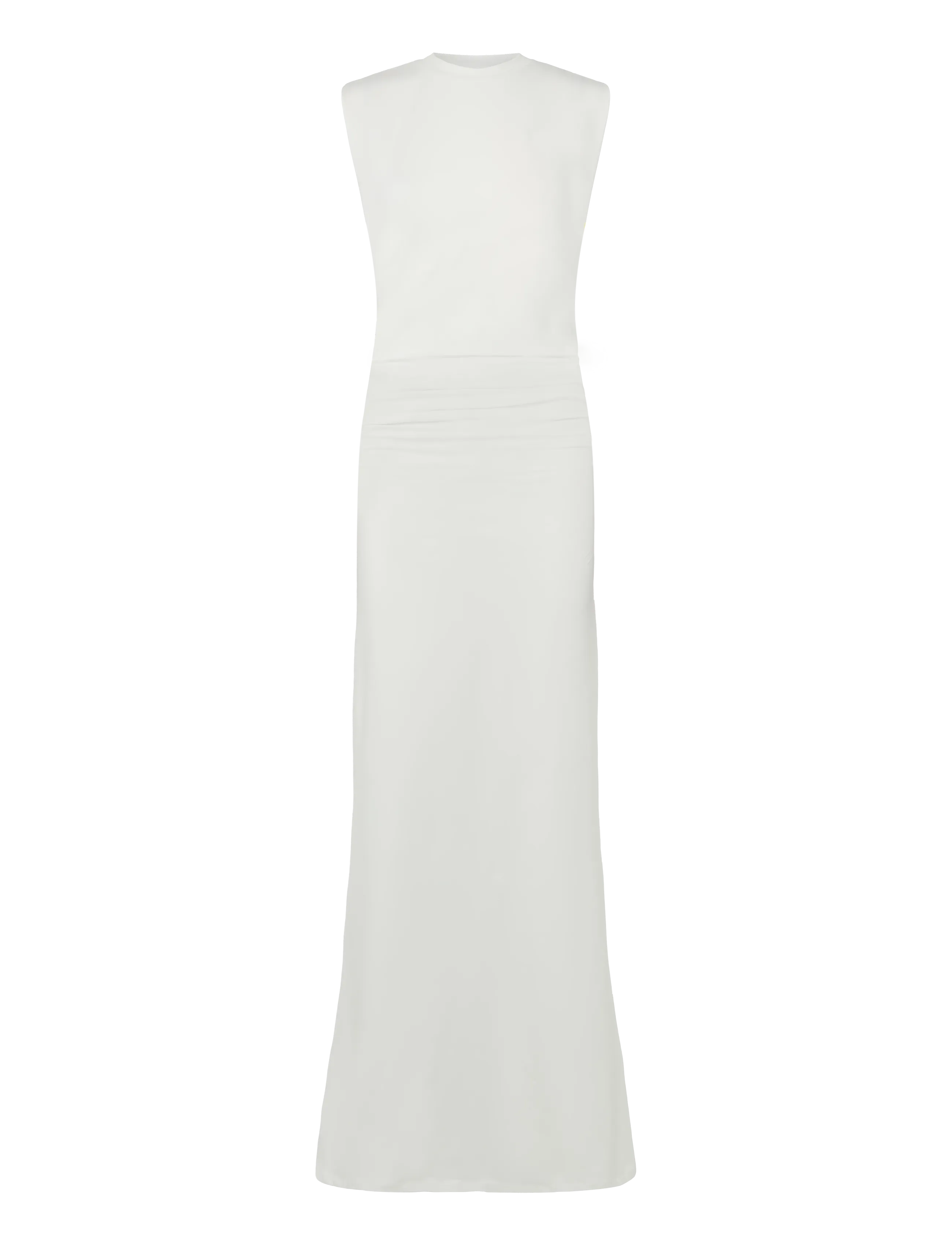 Weekday Pleated Sleeveless Maxi Dress, L, White, Kjoler > Maxikjole, Dame