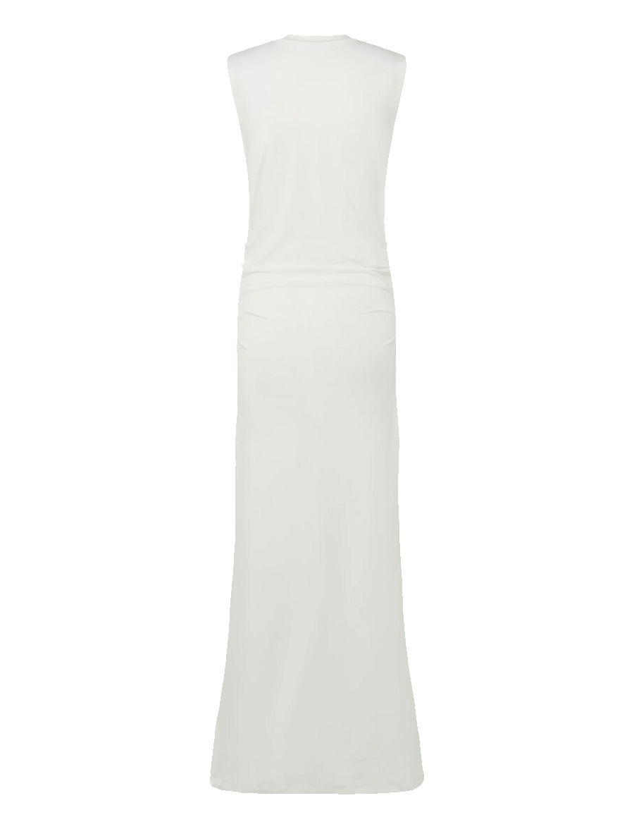Weekday - Pleated Sleeveless Maxi Dress - maksikleidid - off white - 1