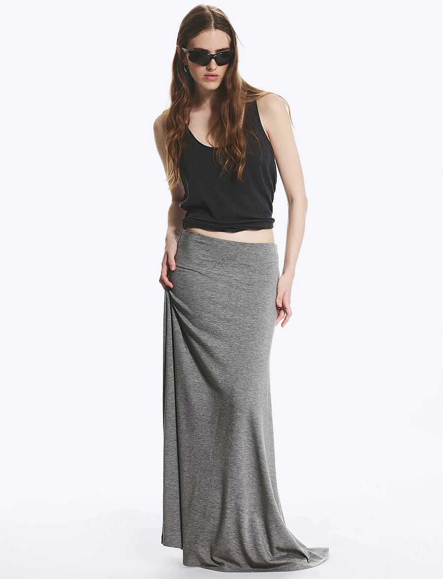 Weekday - Maxi Skirt - strickröcke - grey melange - 0