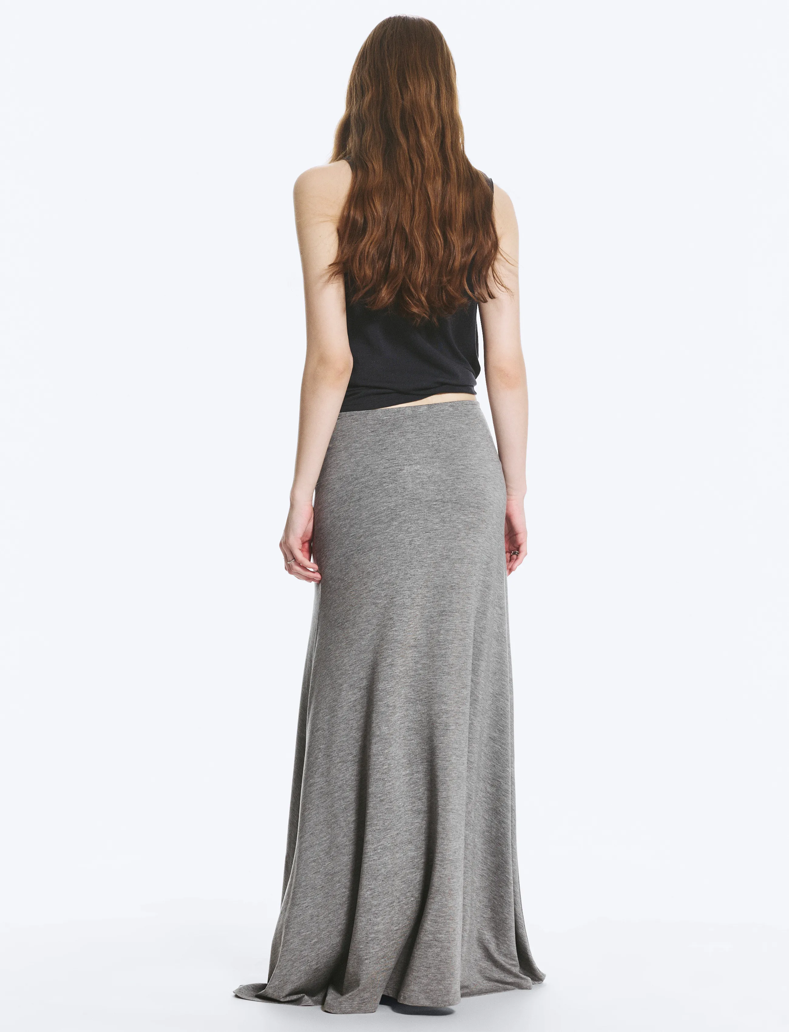 Weekday - Maxi Skirt - knitted skirts - grey melange - 3