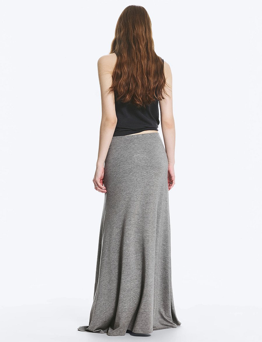 Weekday - Maxi Skirt - strickröcke - grey melange - 3