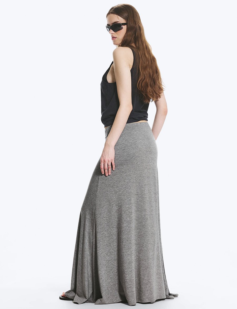 Weekday - Maxi Skirt - strickröcke - grey melange - 4