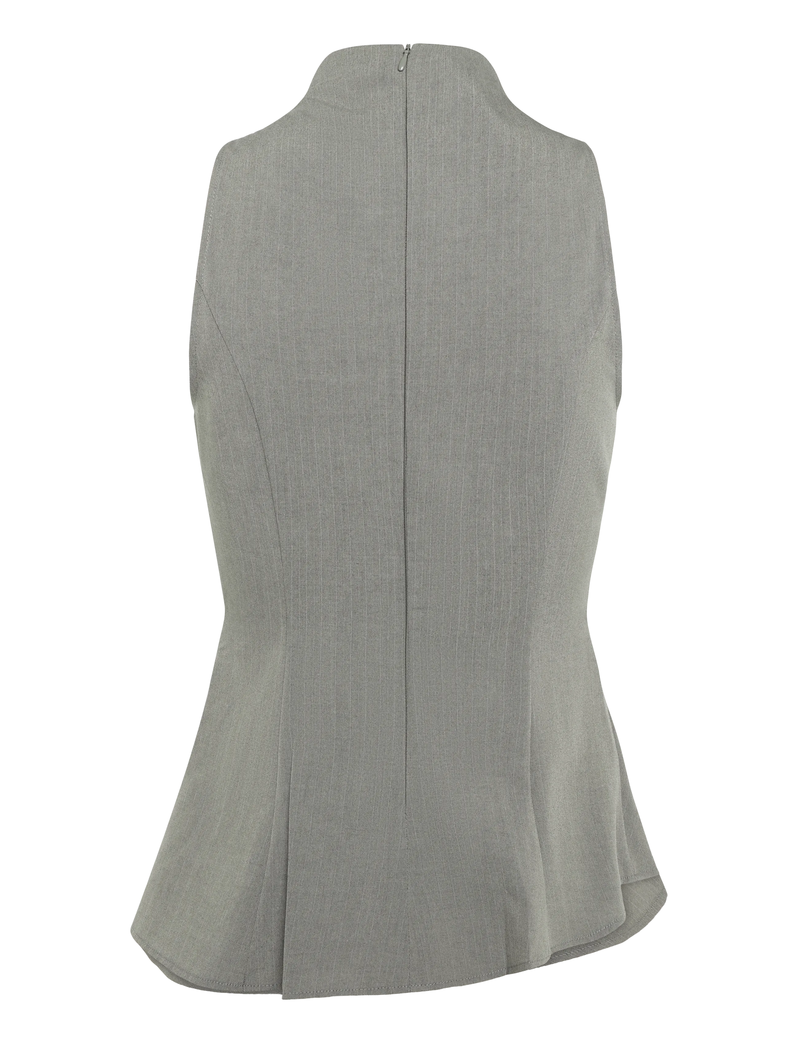 Weekday - Asymmetric Sleeveless Suiting Top - Ärmellose blusen - mid grey - 1
