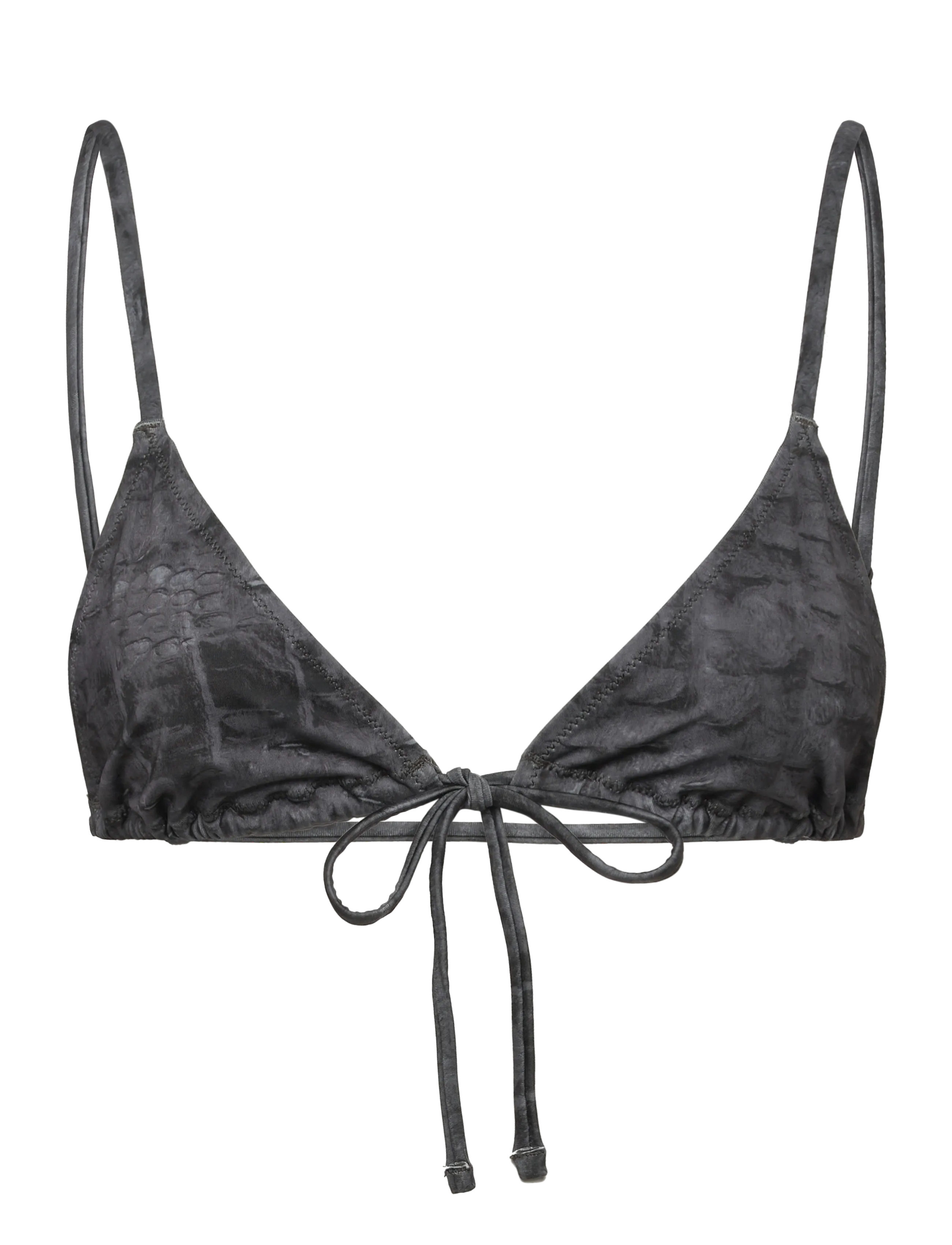 Weekday Printed Triangle Bikini Top - Swedish brands - BLACK AOP / black