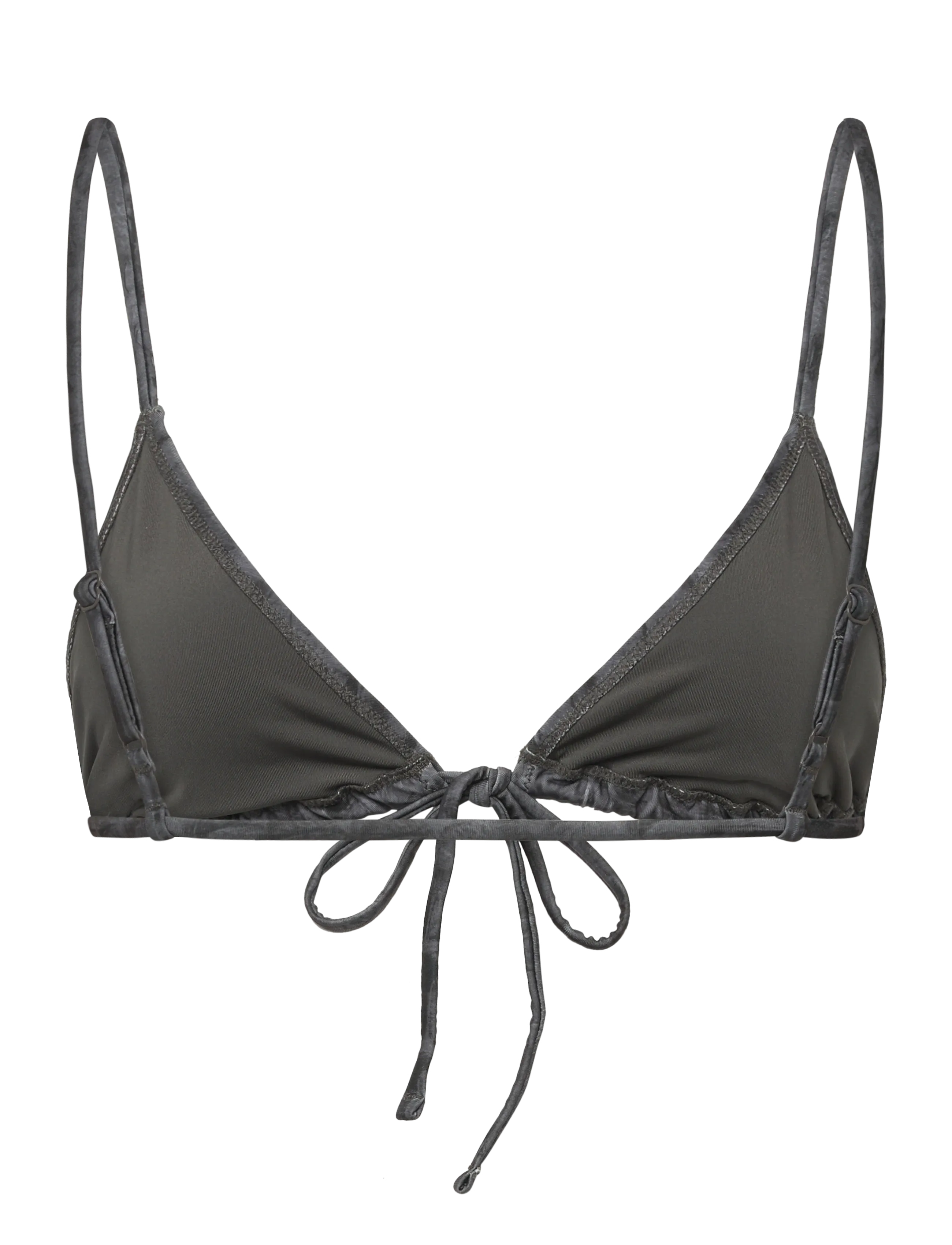 Weekday - Printed Triangle Bikini Top - kolmnurksed bikiinide ülaosad - black aop - 1