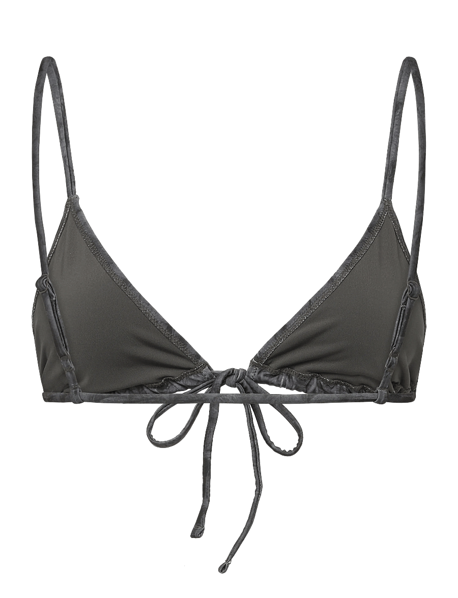 Weekday - Printed Triangle Bikini Top - trekantsbikinier - black aop - 1