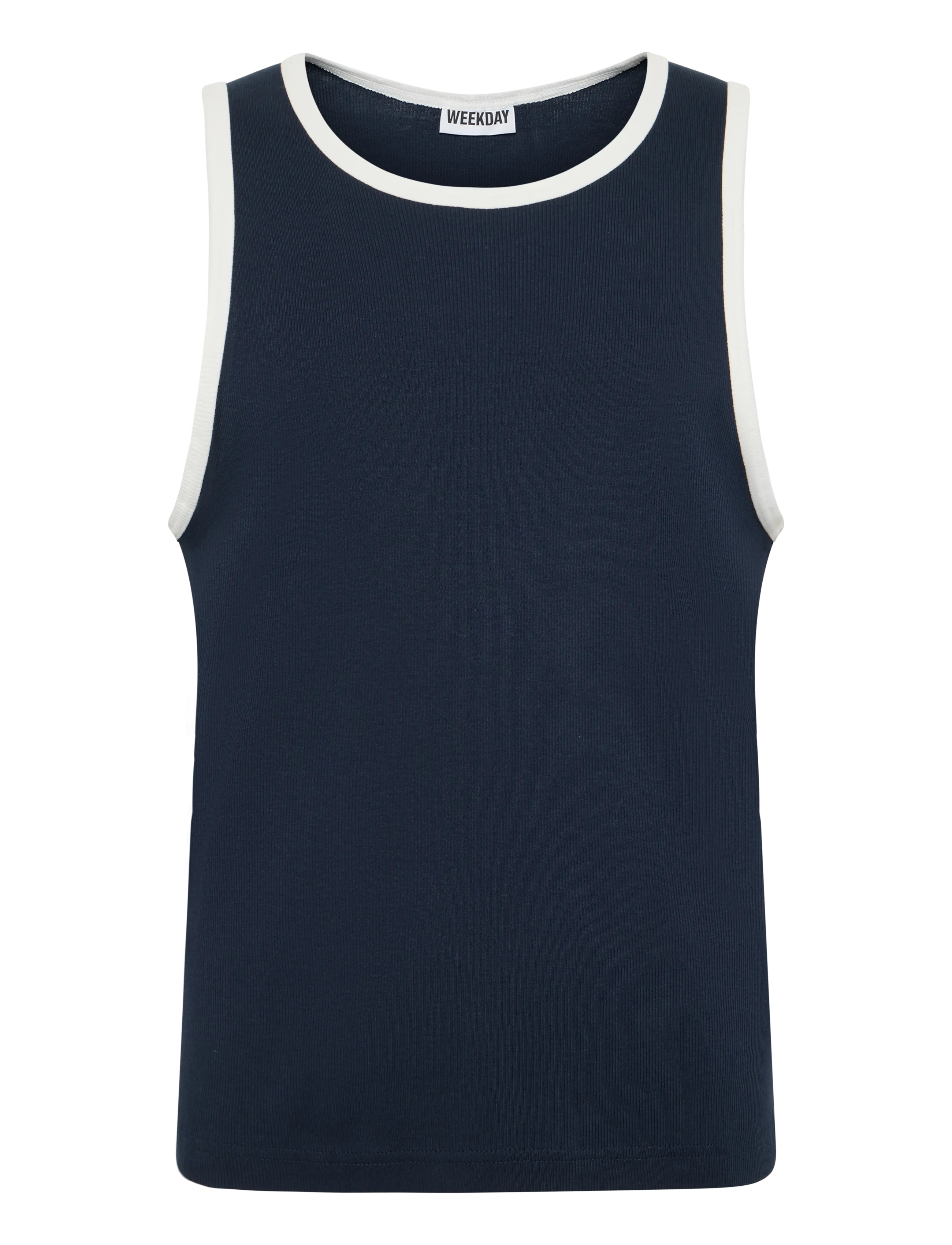 Weekday Tank Top, M, Navy, Strik > Runde Halse, Herre